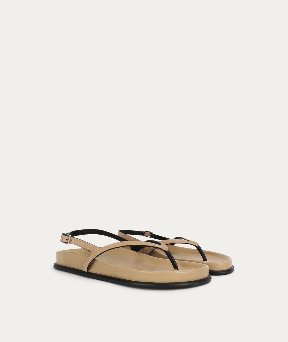 Artemis Sandal - Oat Suede
