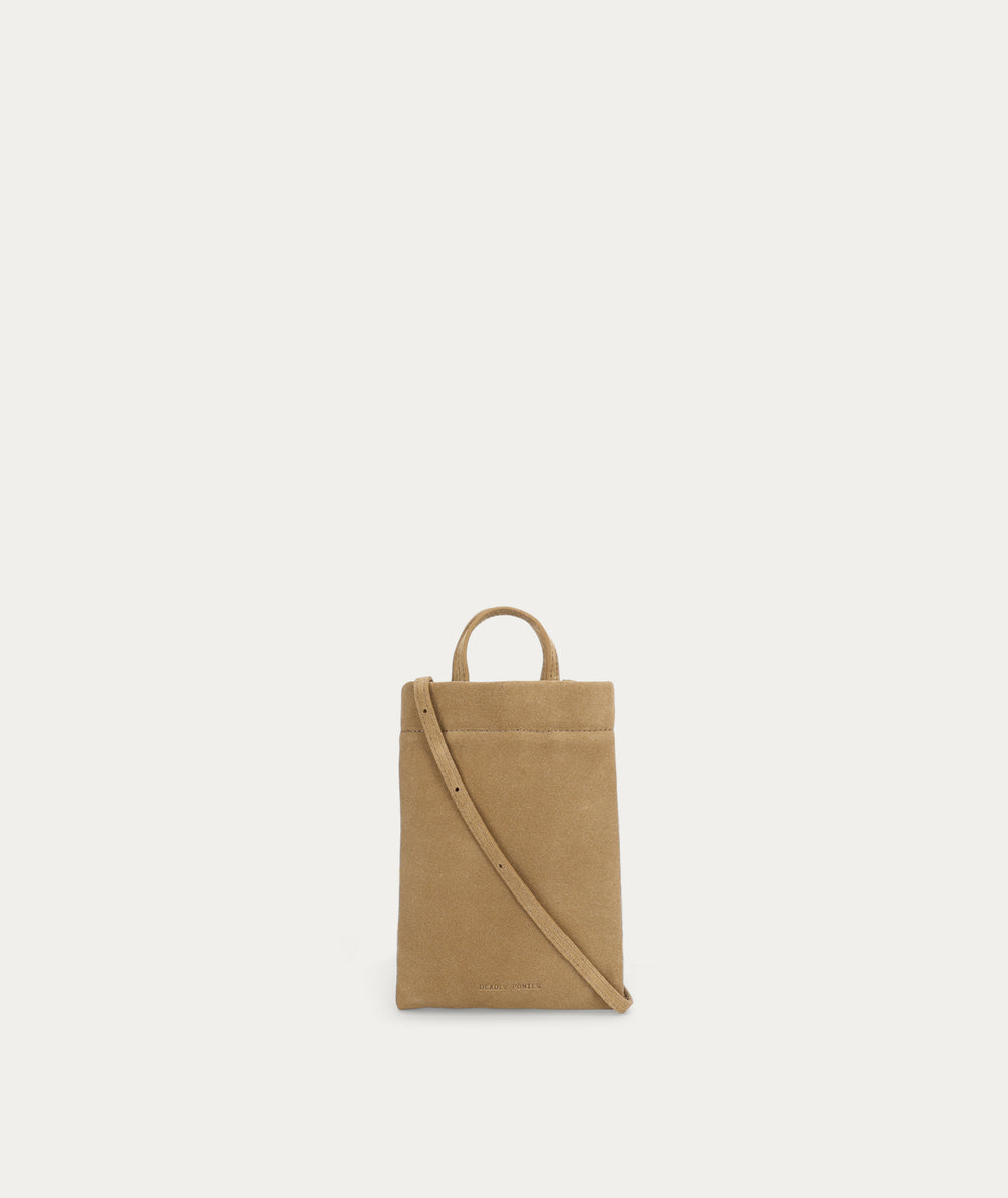 Bandit Phone Pouch - Oat Suede