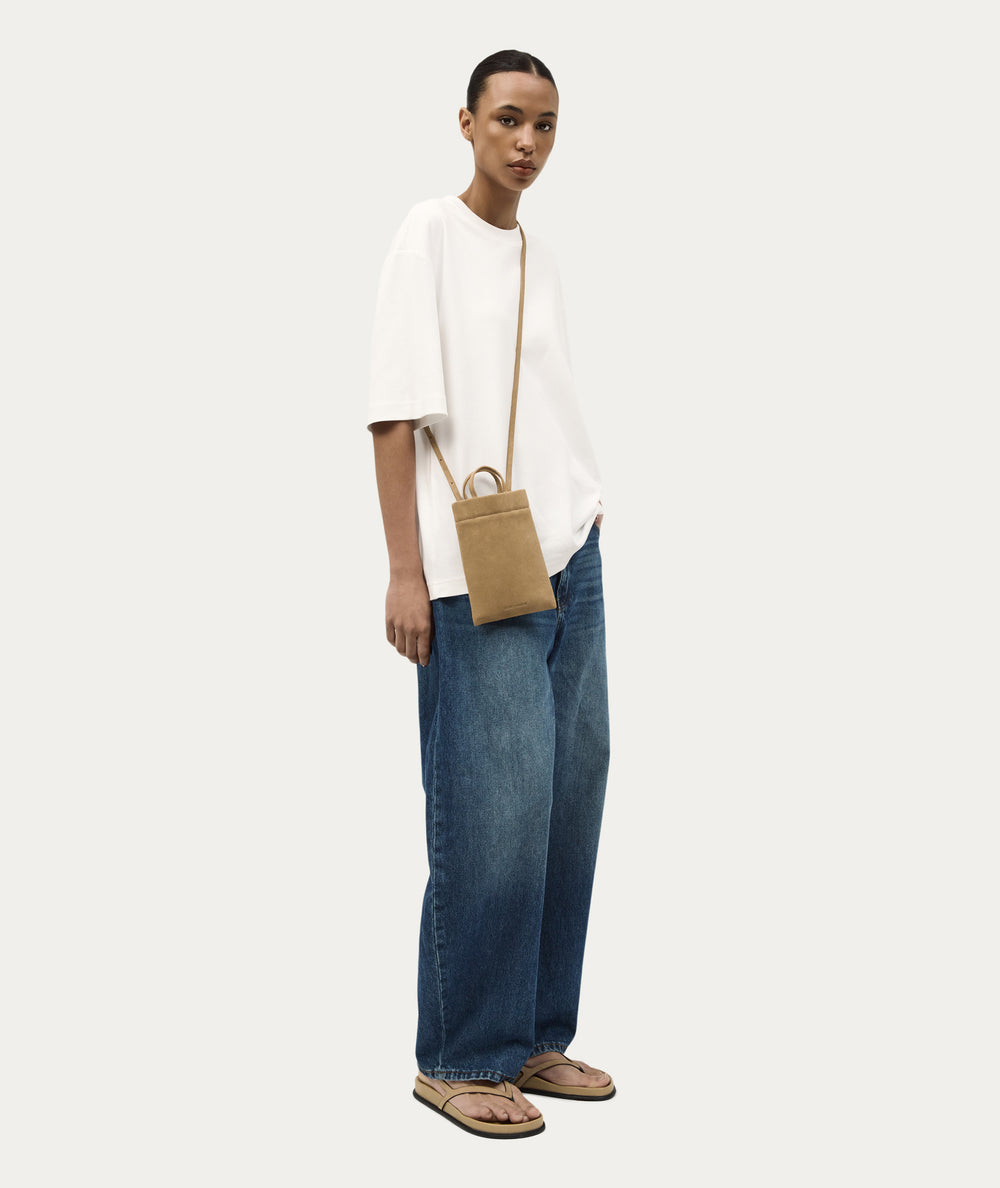 Bandit Phone Pouch - Oat Suede