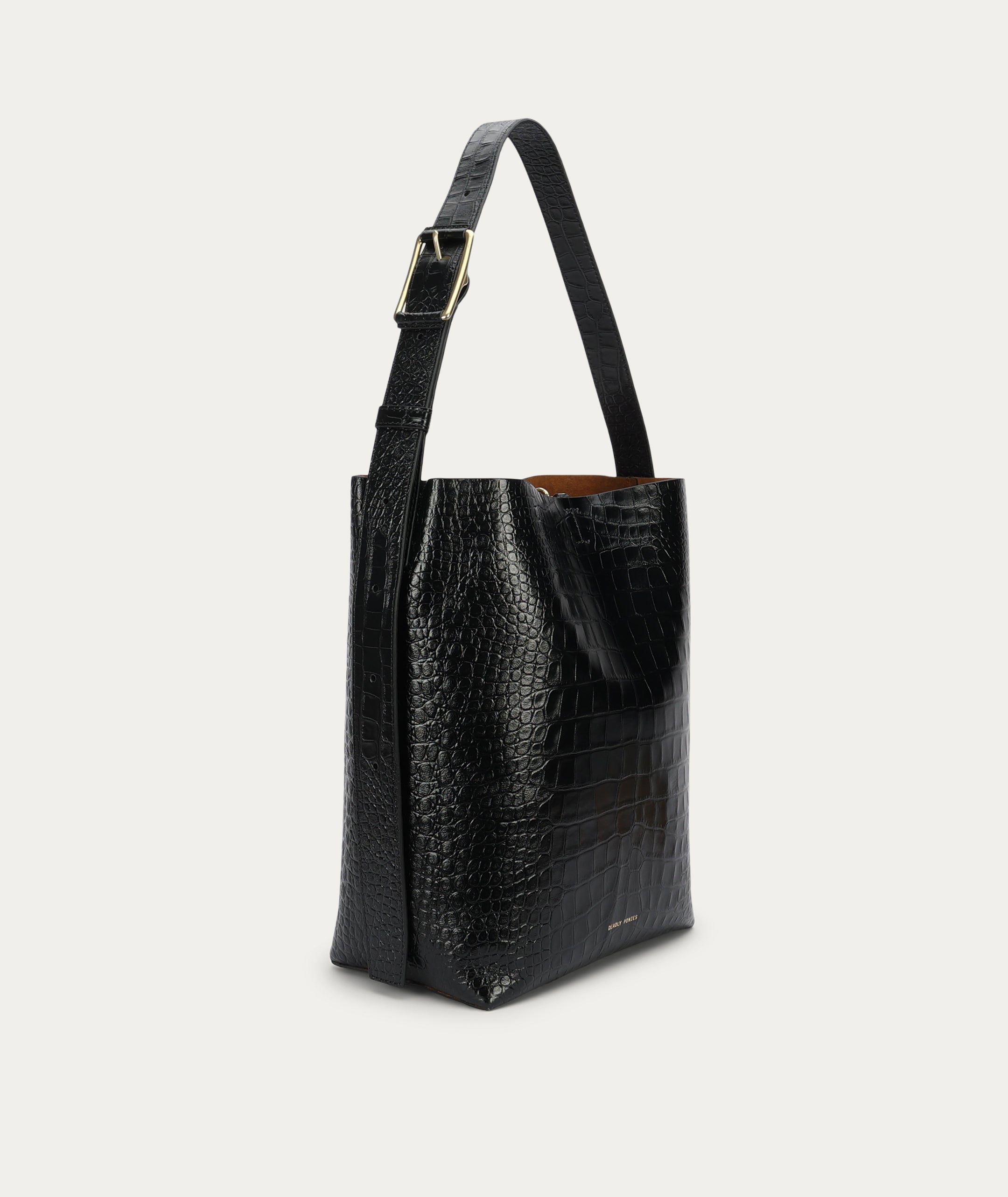 Bellboy Tote - Black Croc