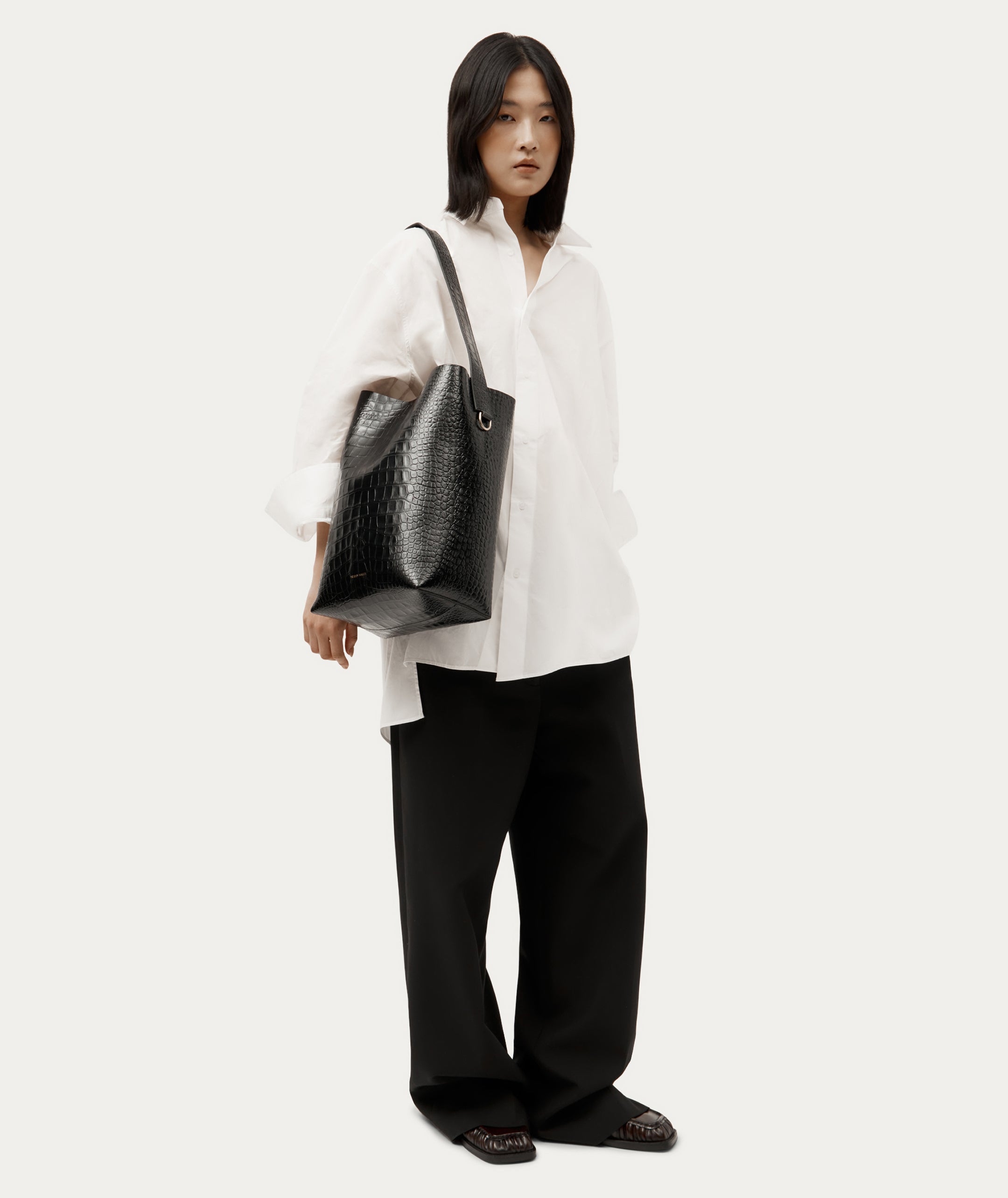 Bellboy Tote - Black Croc