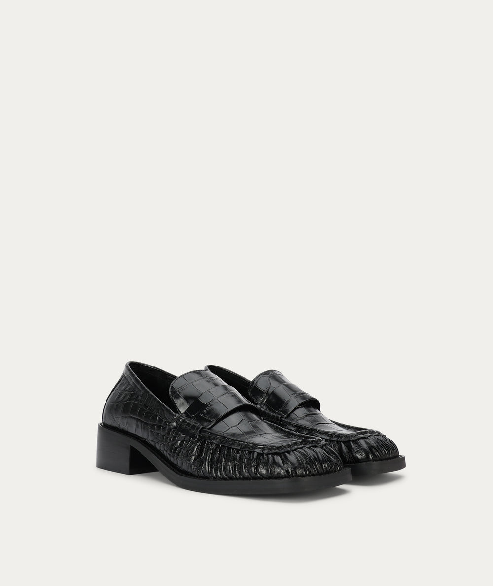 Butterfield Loafer - Black Croc