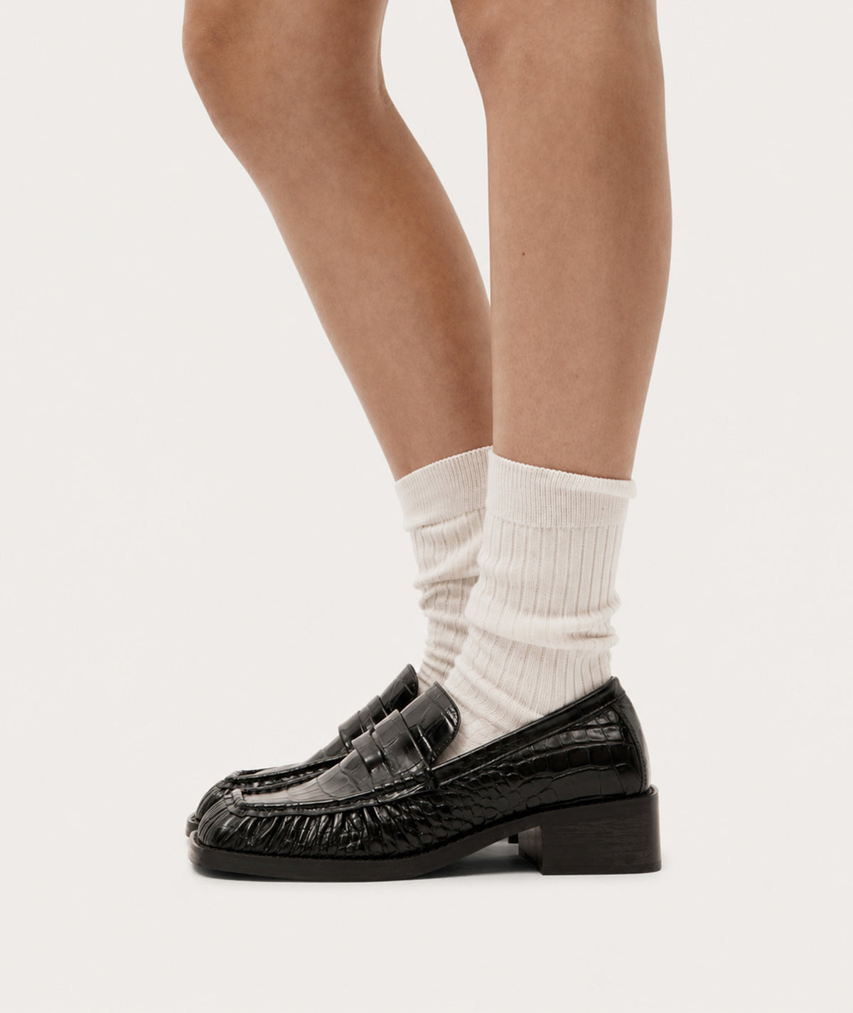 Butterfield Loafer - Black Croc