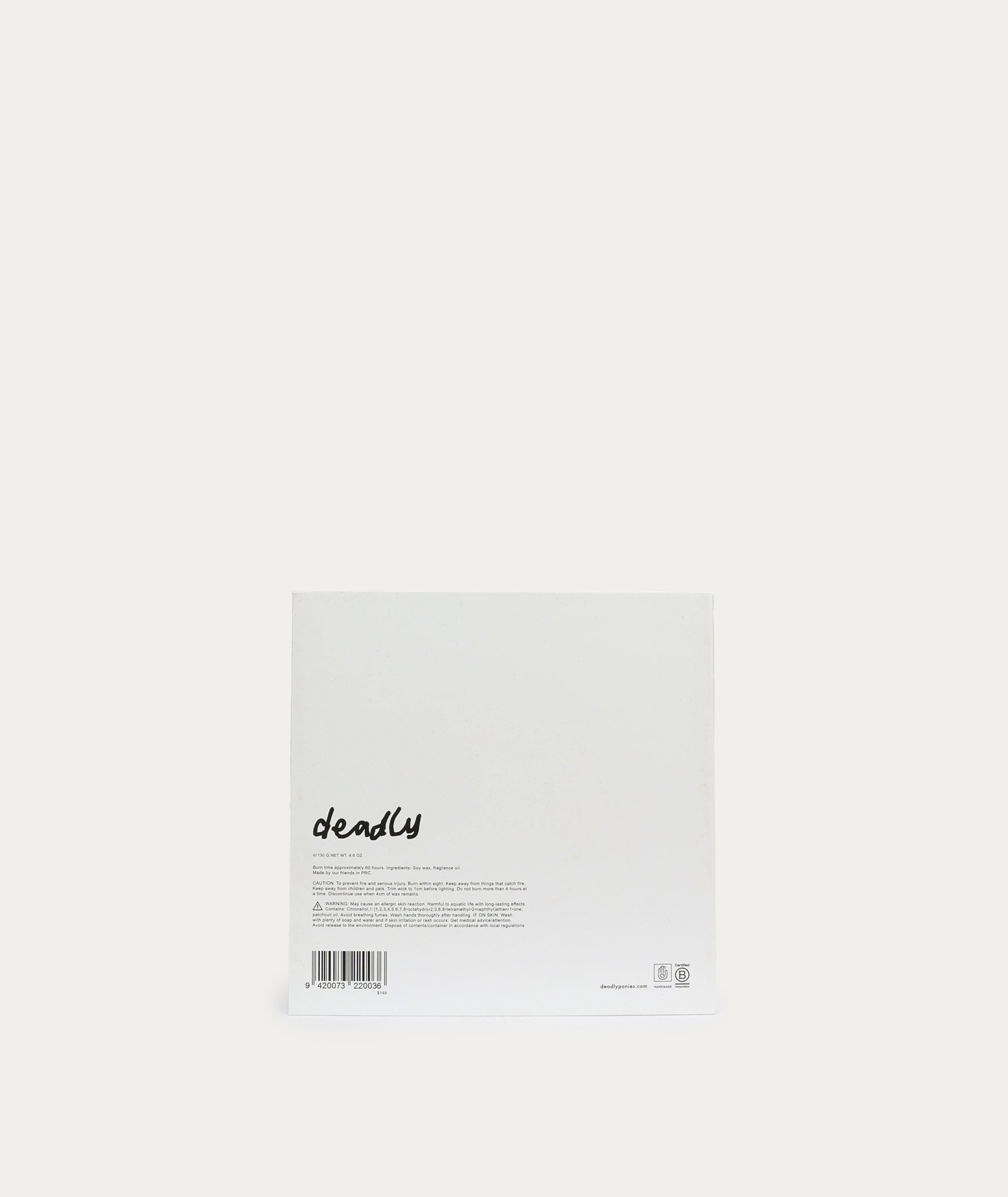 Deadly Ponies x Dan Arps Candle - Deadly