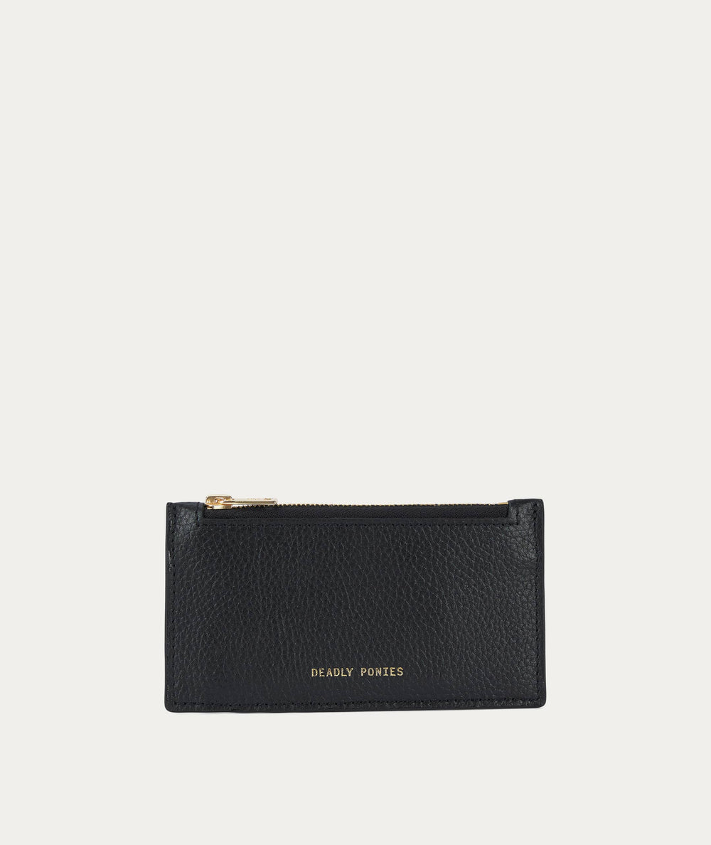 Card Holder - Black/Brass