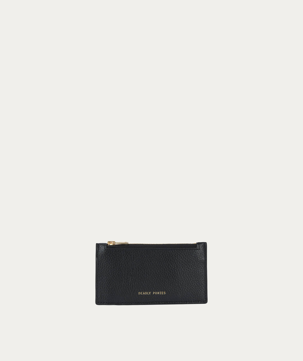Card Holder - Black/Brass