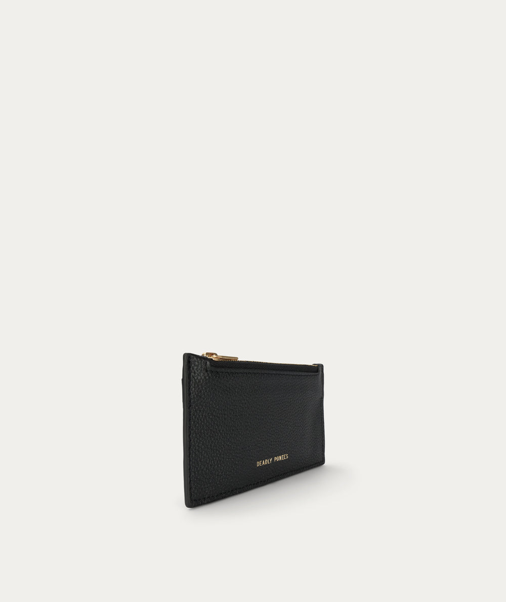 Card Holder - Black/Brass