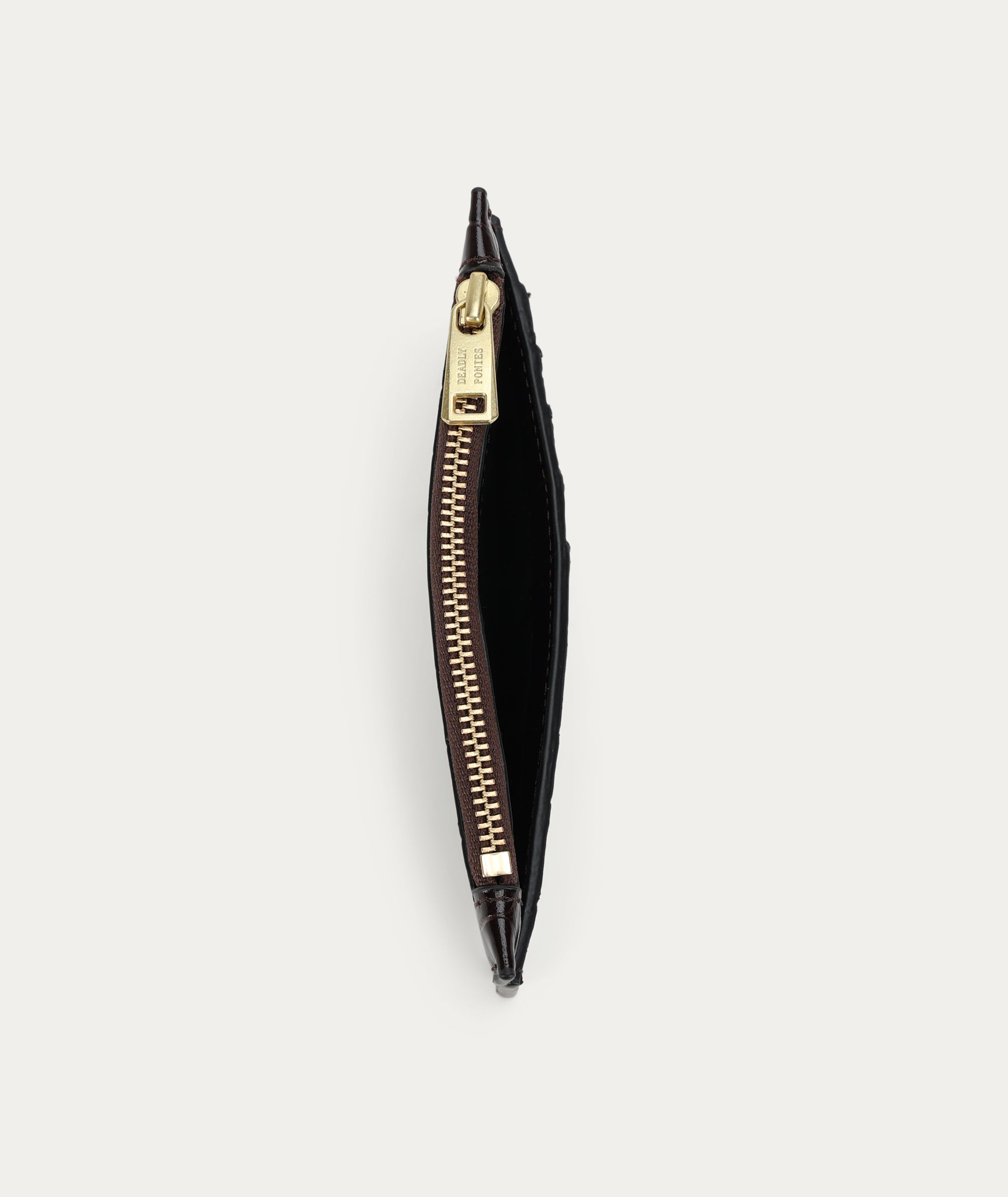 Card Holder - Espresso Croc