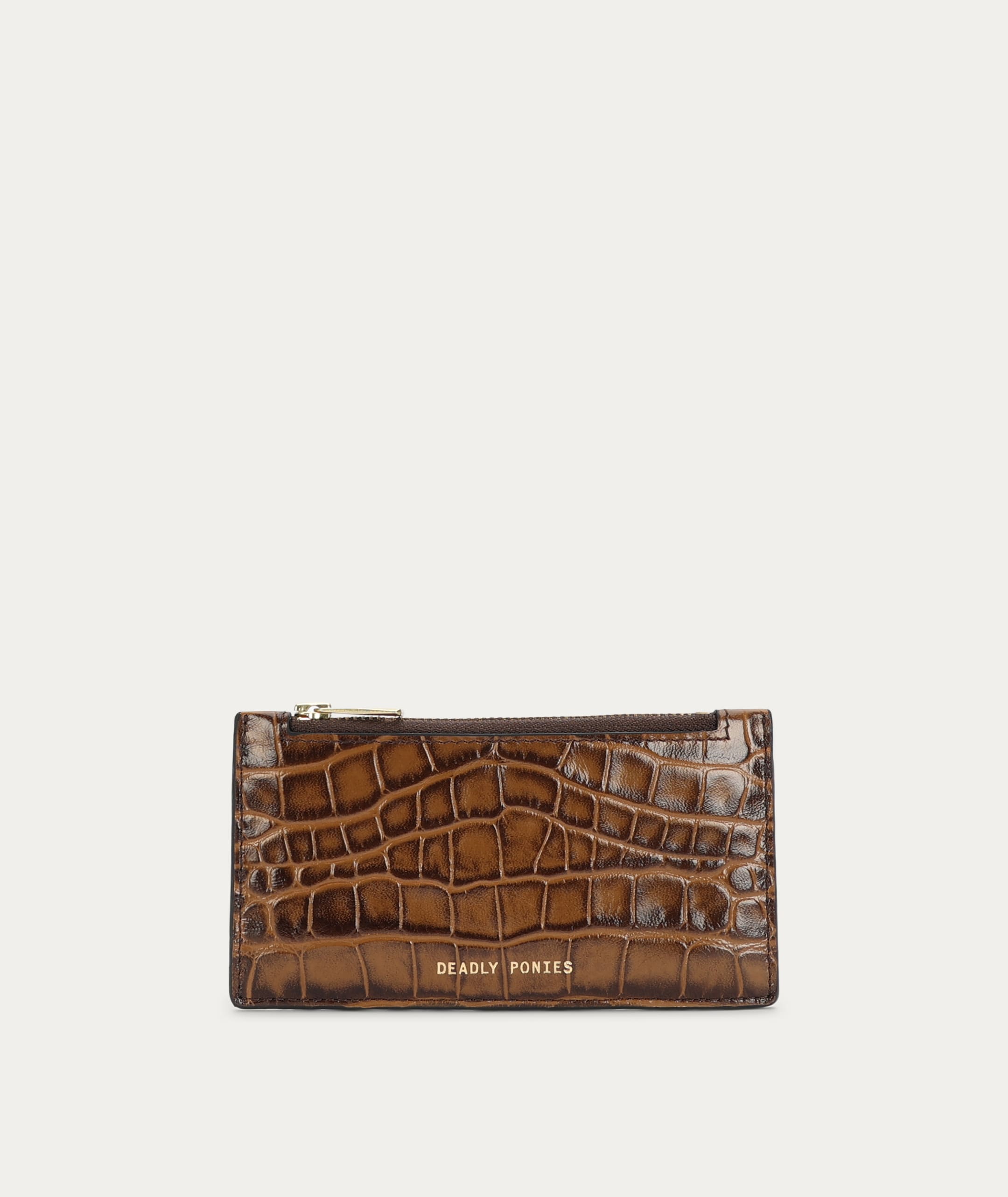 Card Holder - Toffee Croc