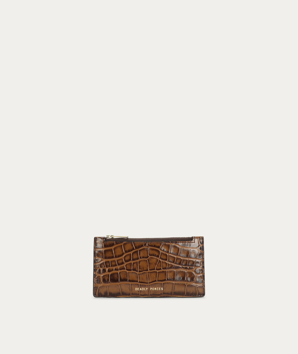 Card Holder - Toffee Croc