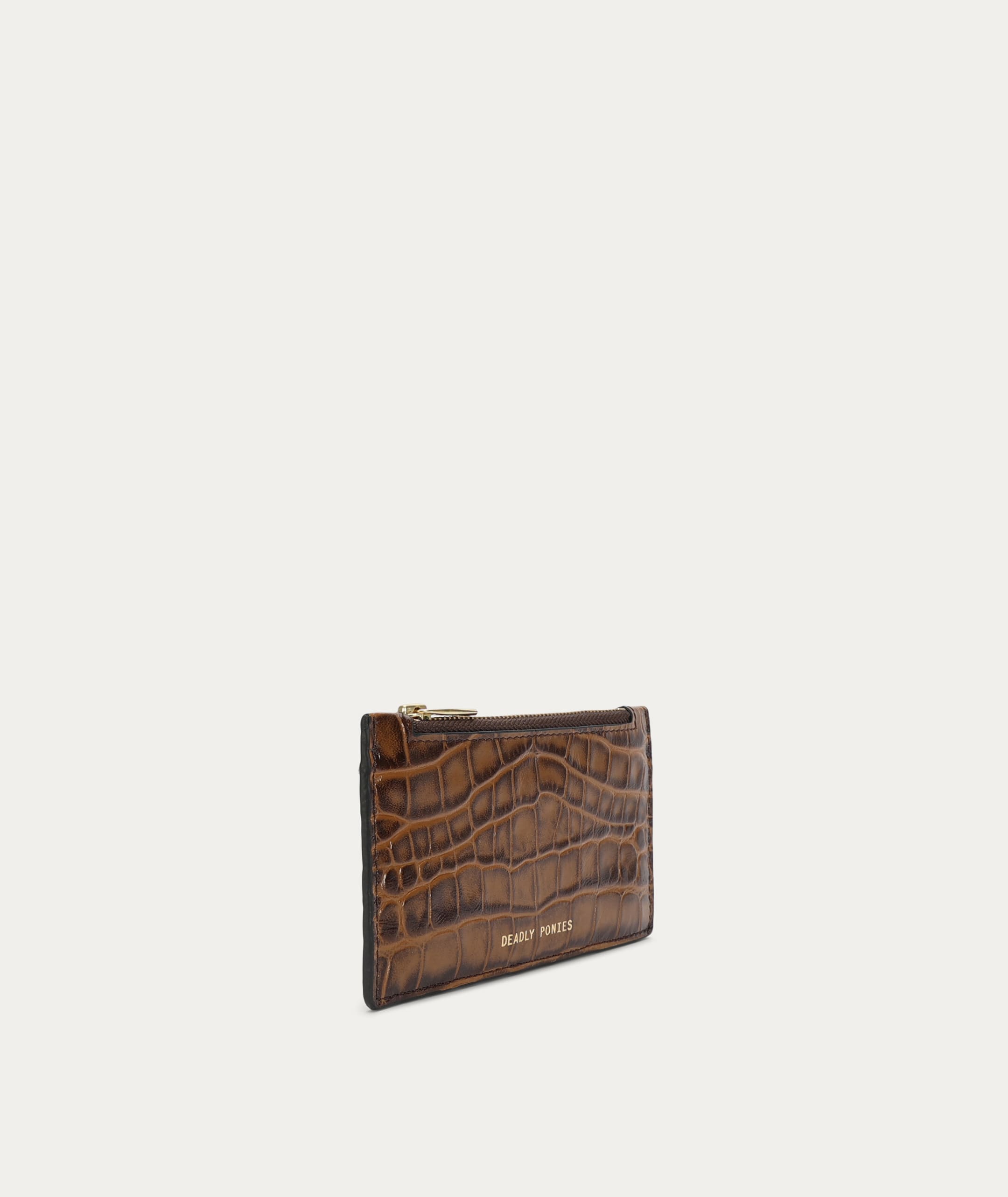 Card Holder - Toffee Croc
