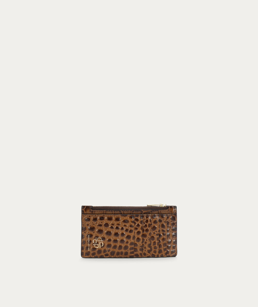 Card Holder - Toffee Croc