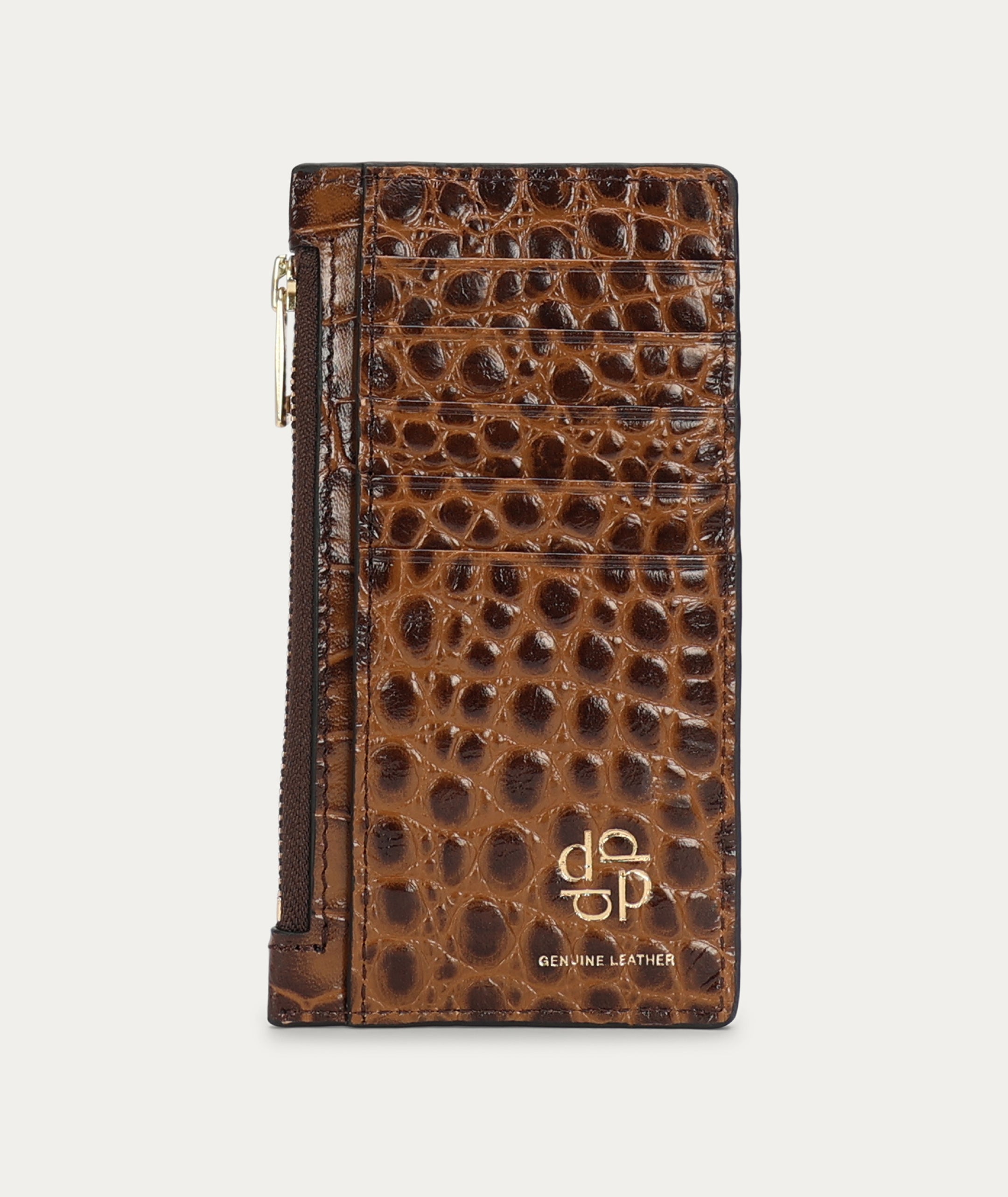 Card Holder - Toffee Croc