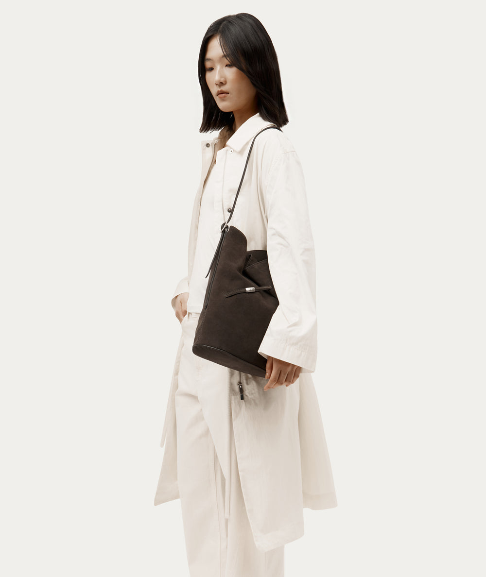 Clippity Tote - Asphalt Suede