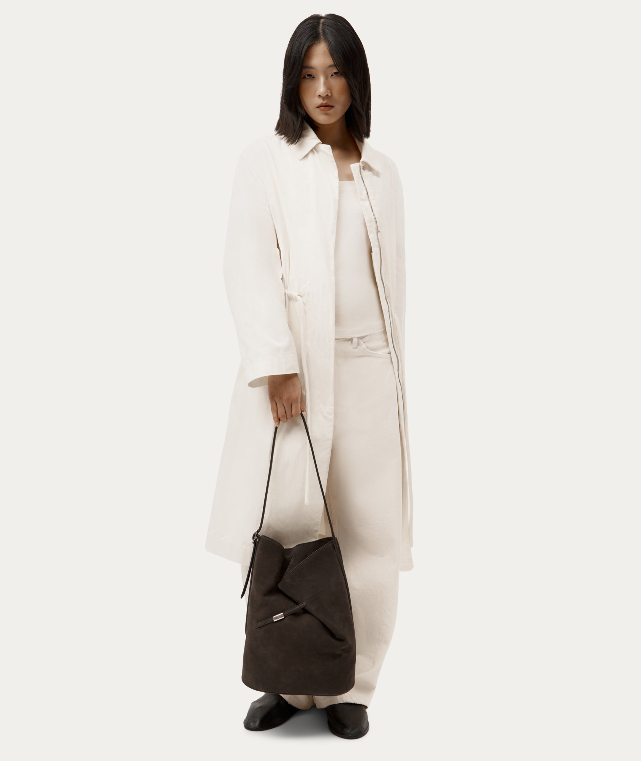 Clippity Tote - Asphalt Suede