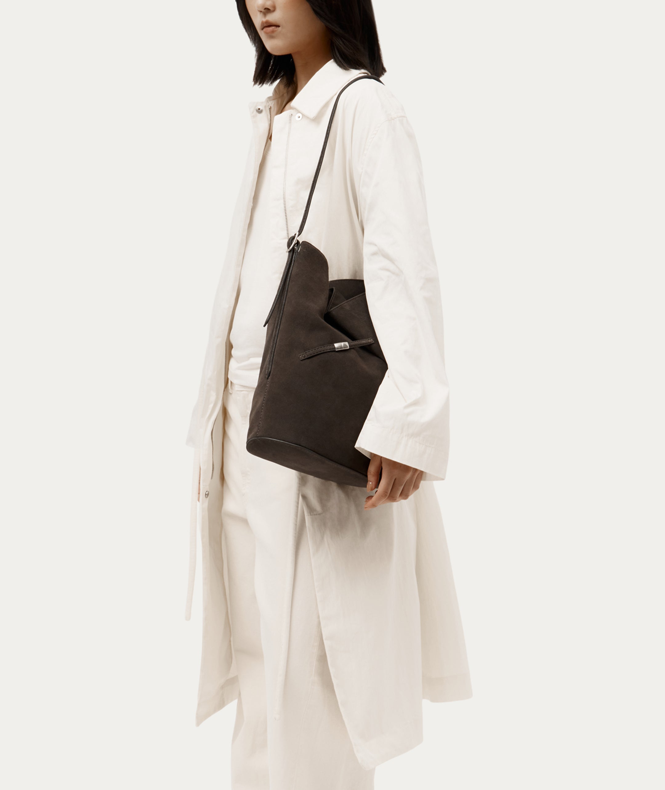 Clippity Tote - Asphalt Suede