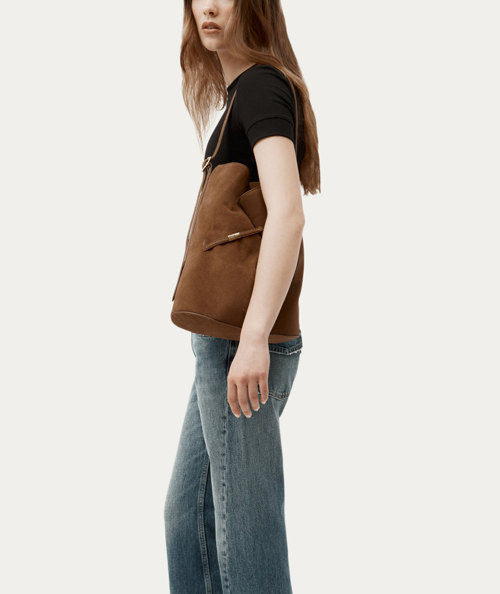 Clippity Tote - Hazel Suede
