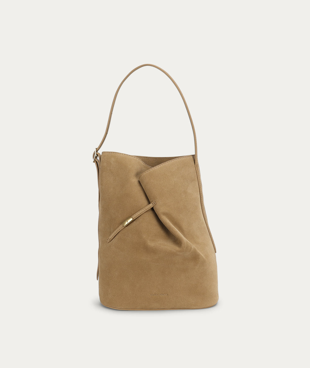 Clippity Tote - Oat Suede