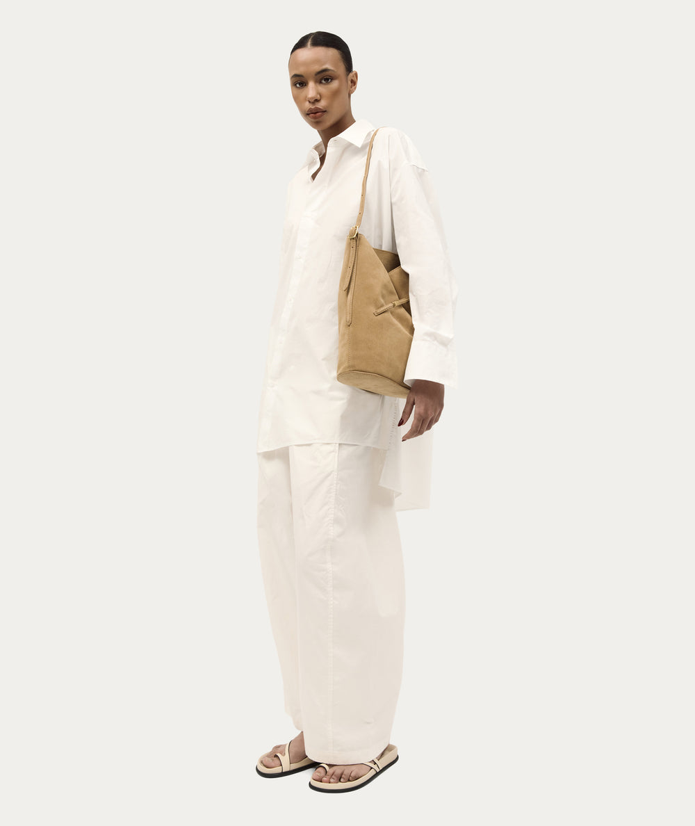 Clippity Tote - Oat Suede