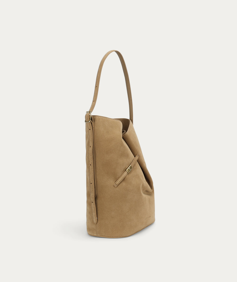 Clippity Tote - Oat Suede