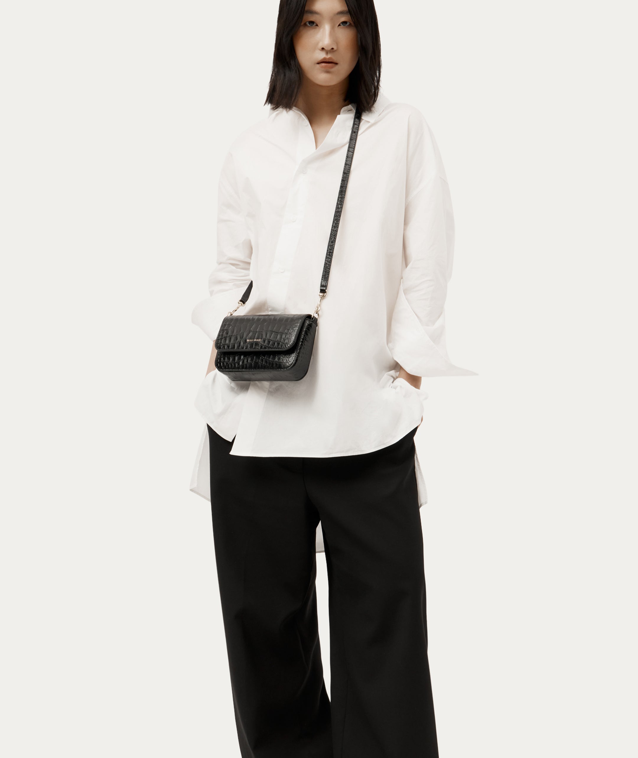D Rex Clutch - Black Croc