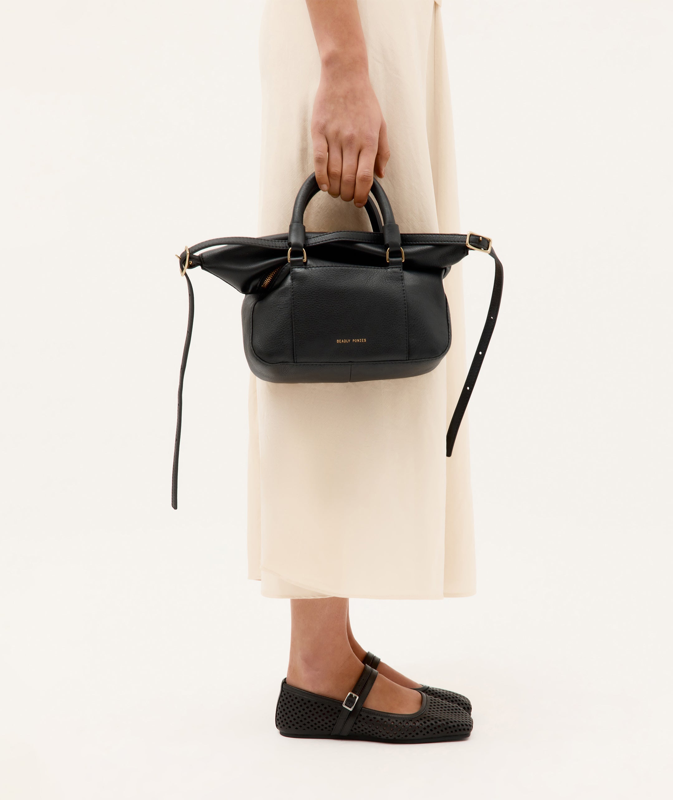 Diomedes Flat - Black Perforated
