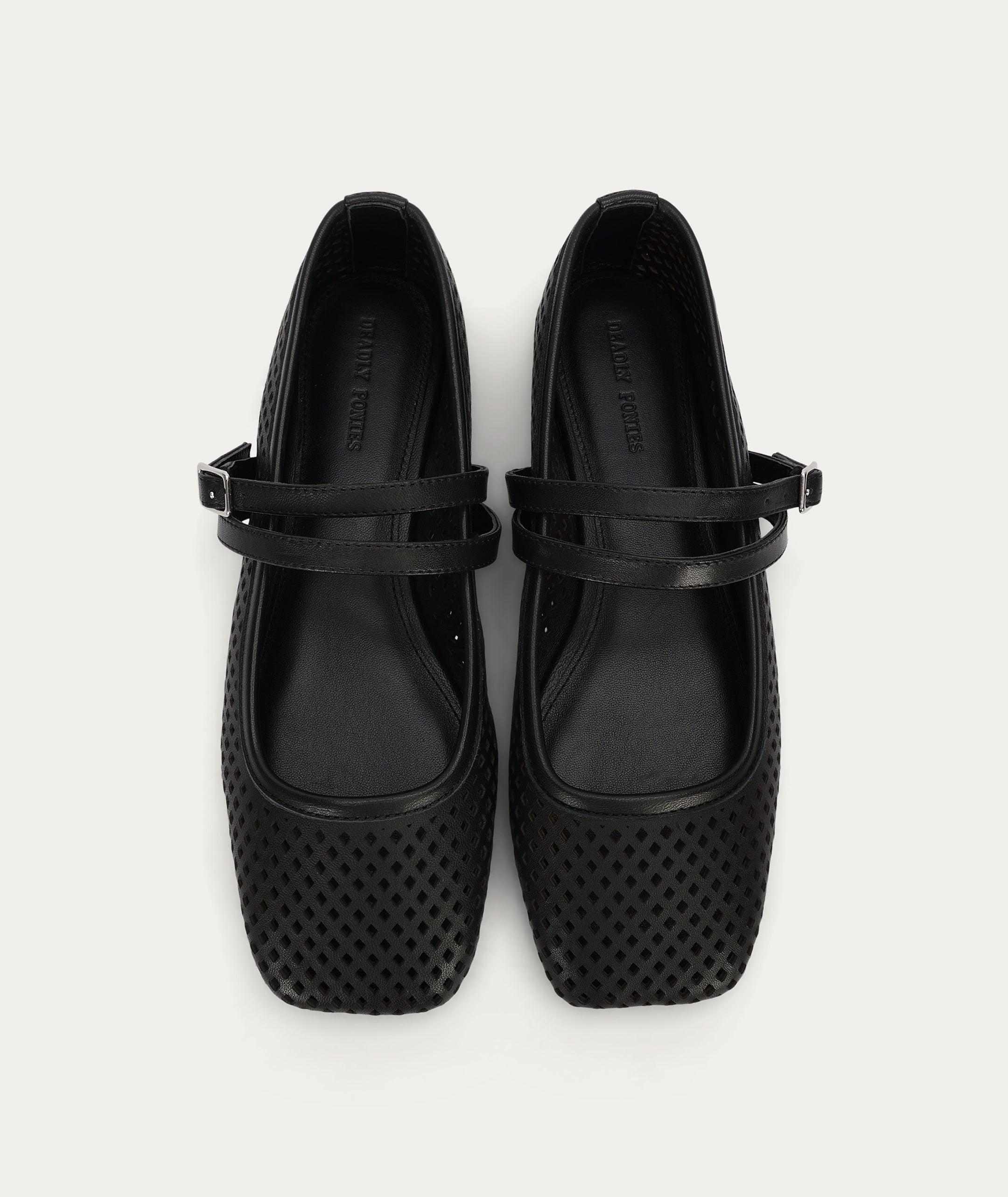 Diomedes Flat - Black Perforated