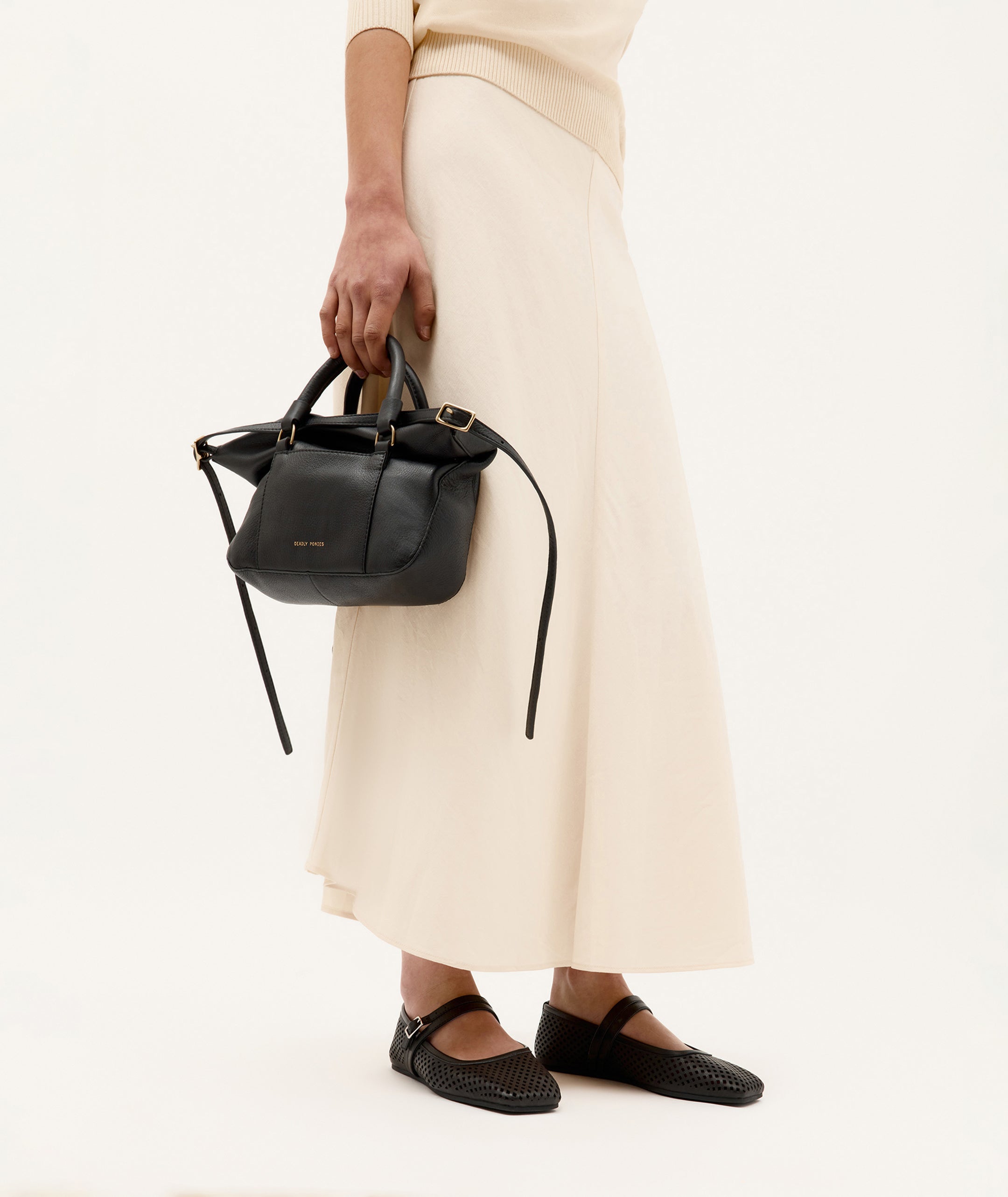 Diomedes Flat - Black Perforated