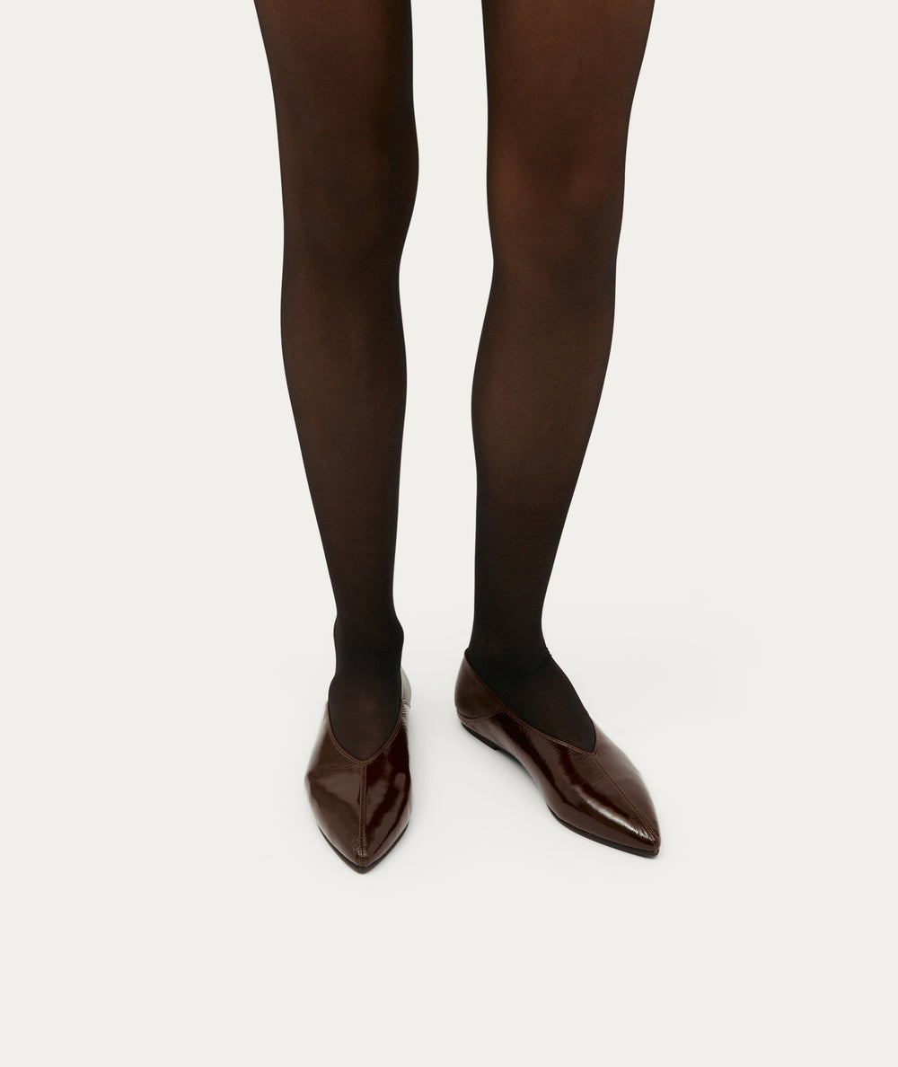 Epona Flat - Burgundy Patent