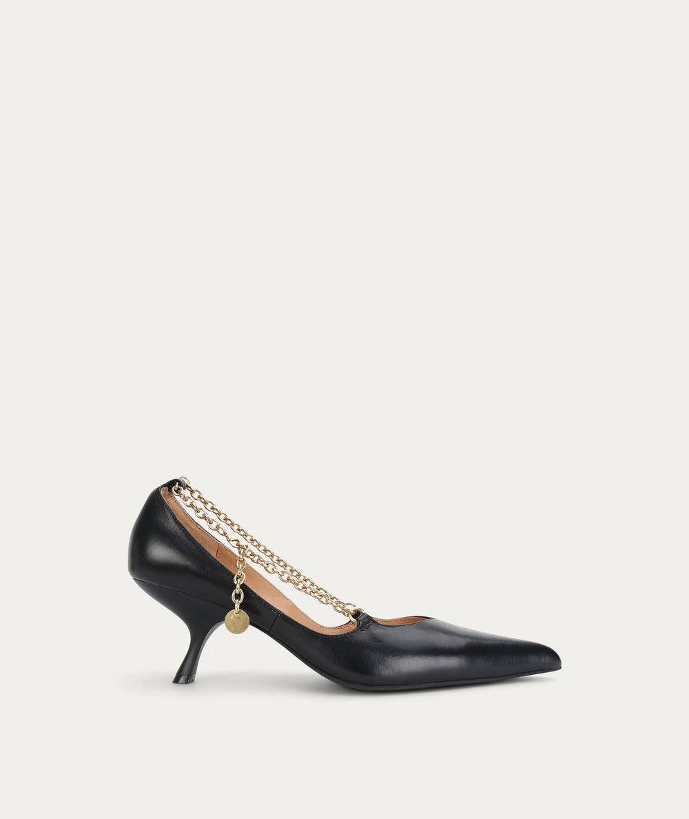 Epona Chain Heel - Black