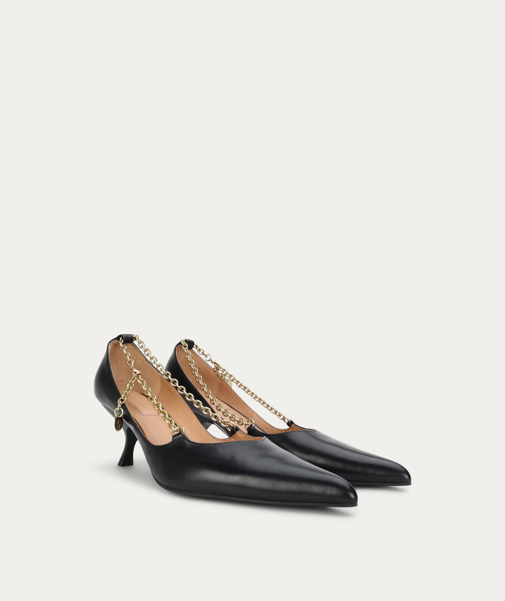 Epona Chain Heel - Black