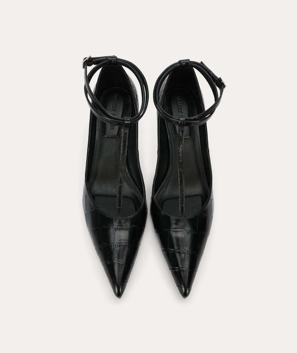 Epona Heel - Black Croc