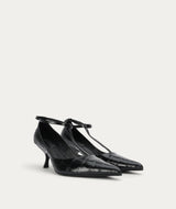 Epona Heel - Black Croc