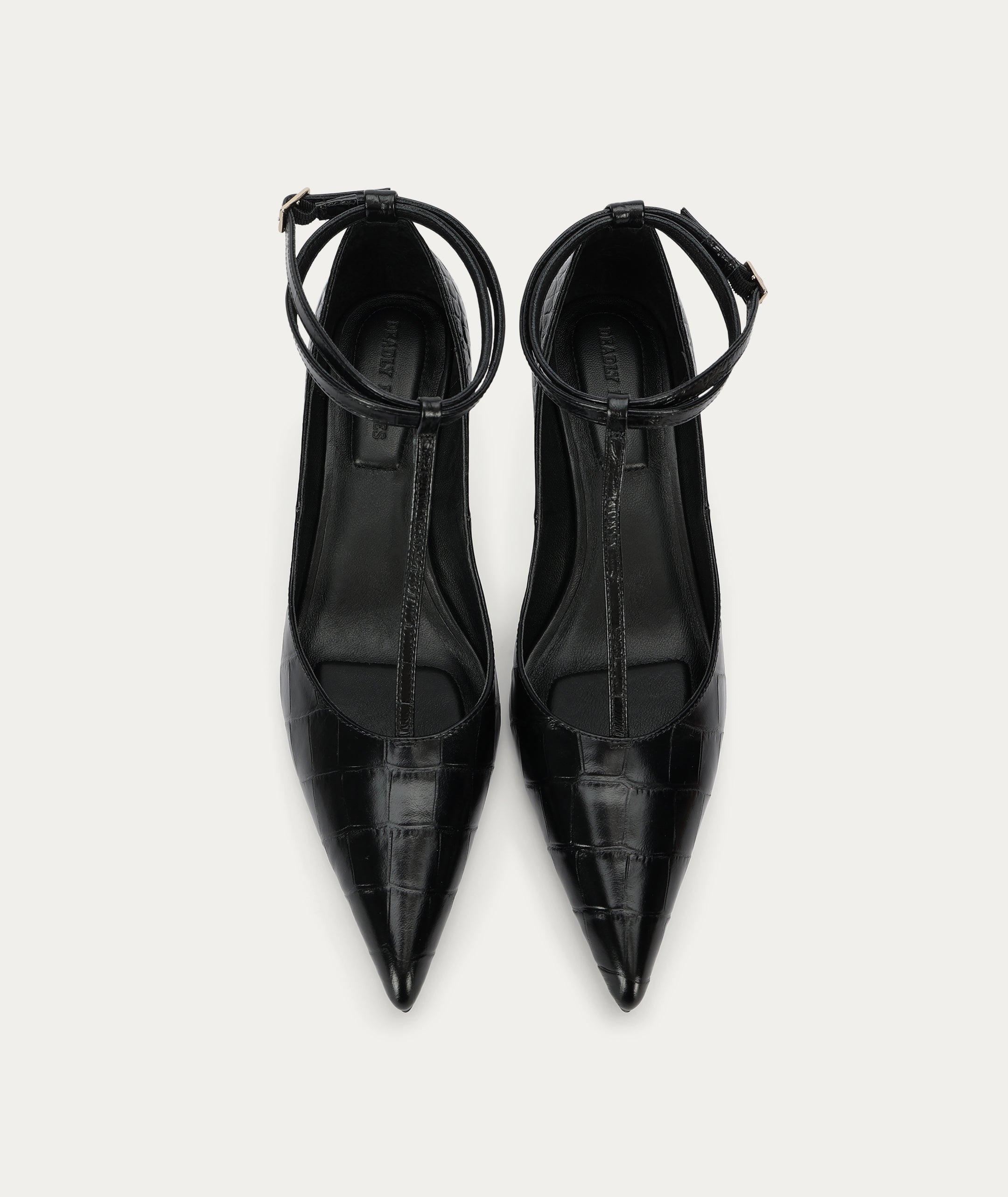 Epona Heel - Black Croc