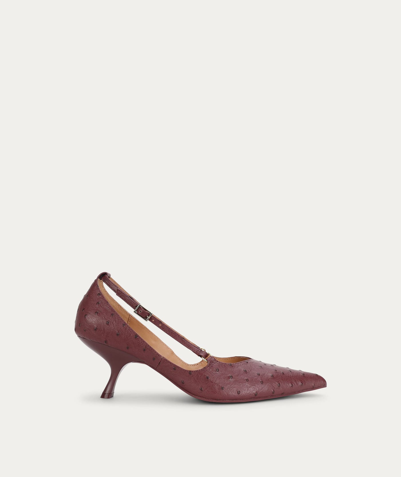 Epona Heel - Radicchio Ostrich