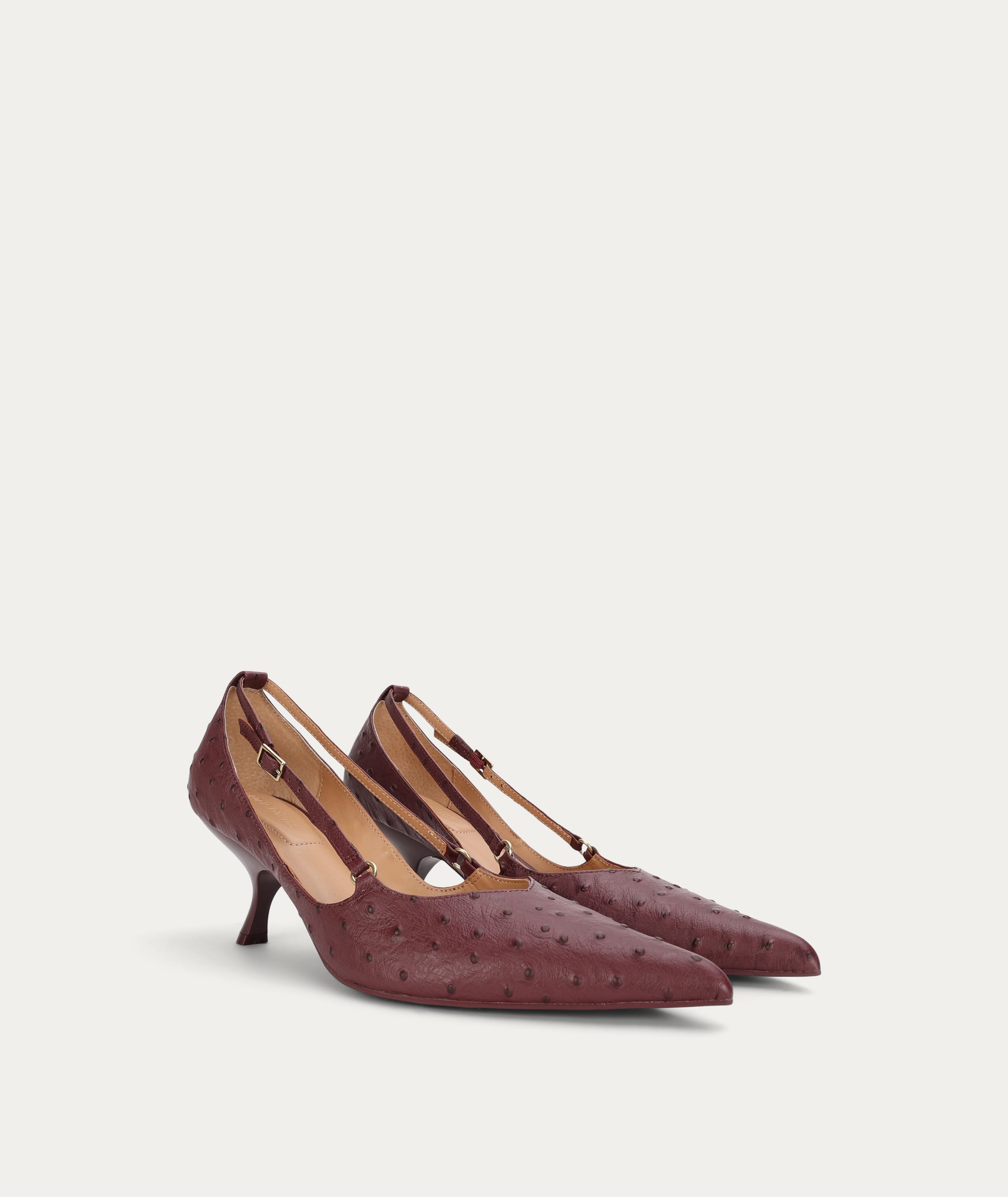 Epona Heel - Radicchio Ostrich