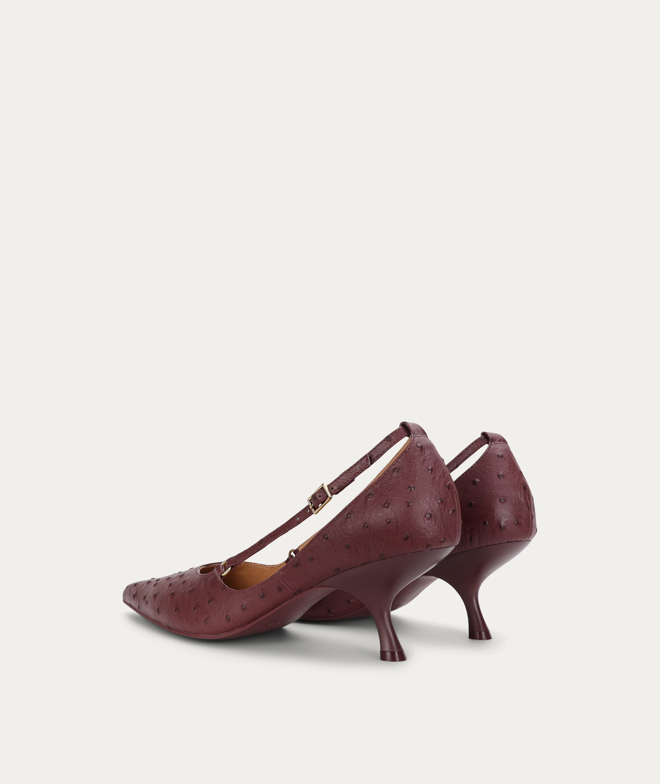 Epona Heel - Radicchio Ostrich