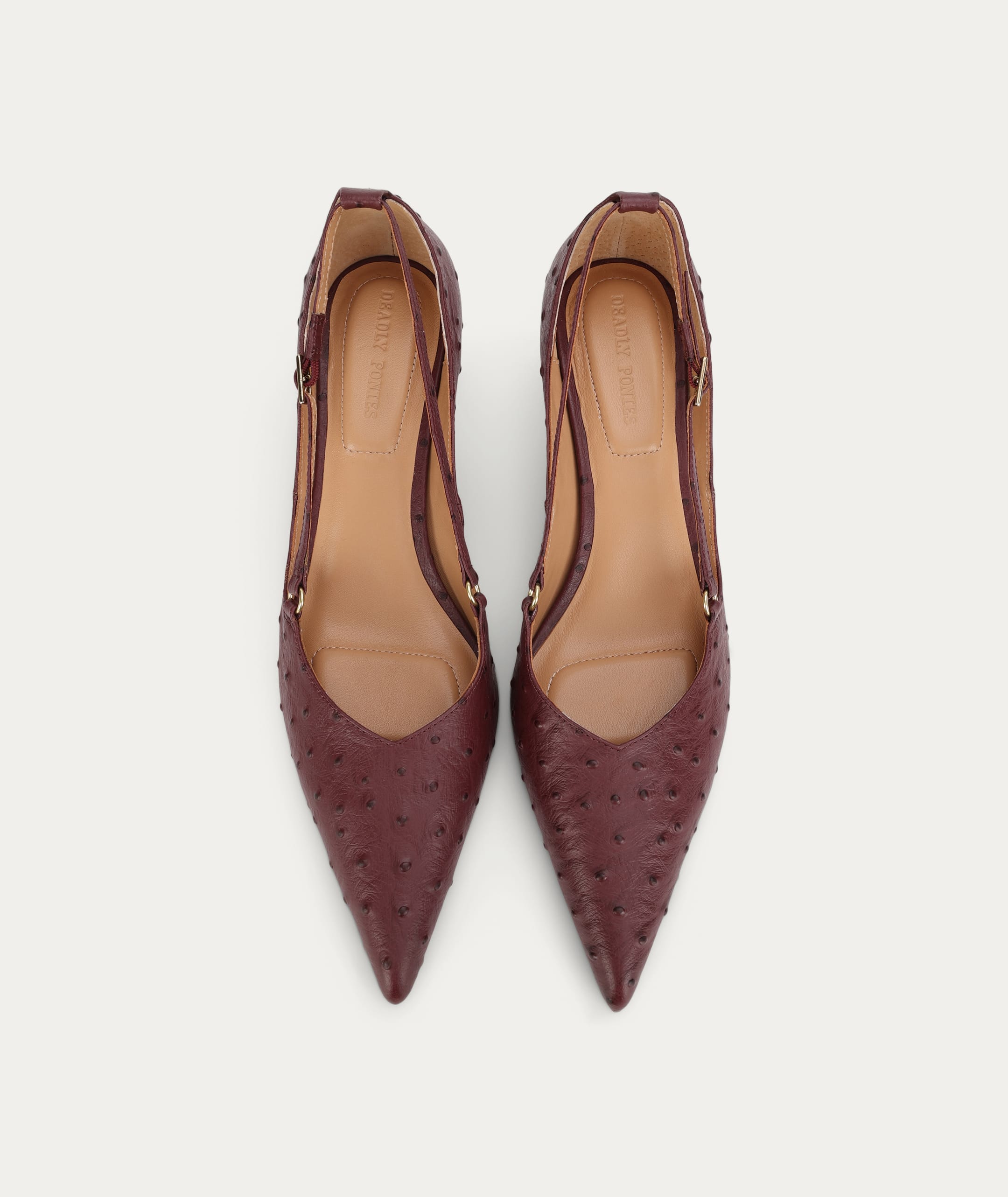 Epona Heel - Radicchio Ostrich