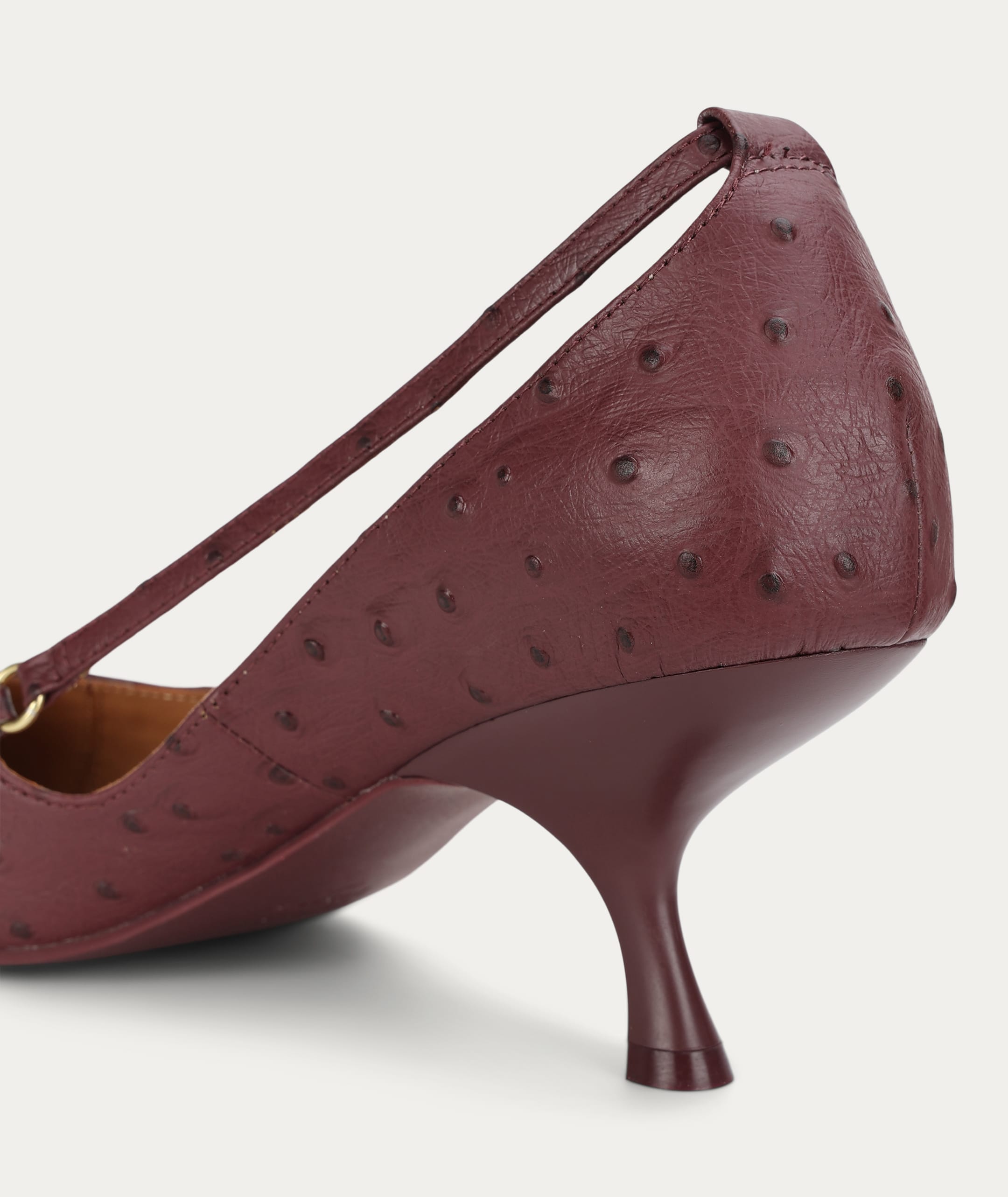 Epona Heel - Radicchio Ostrich