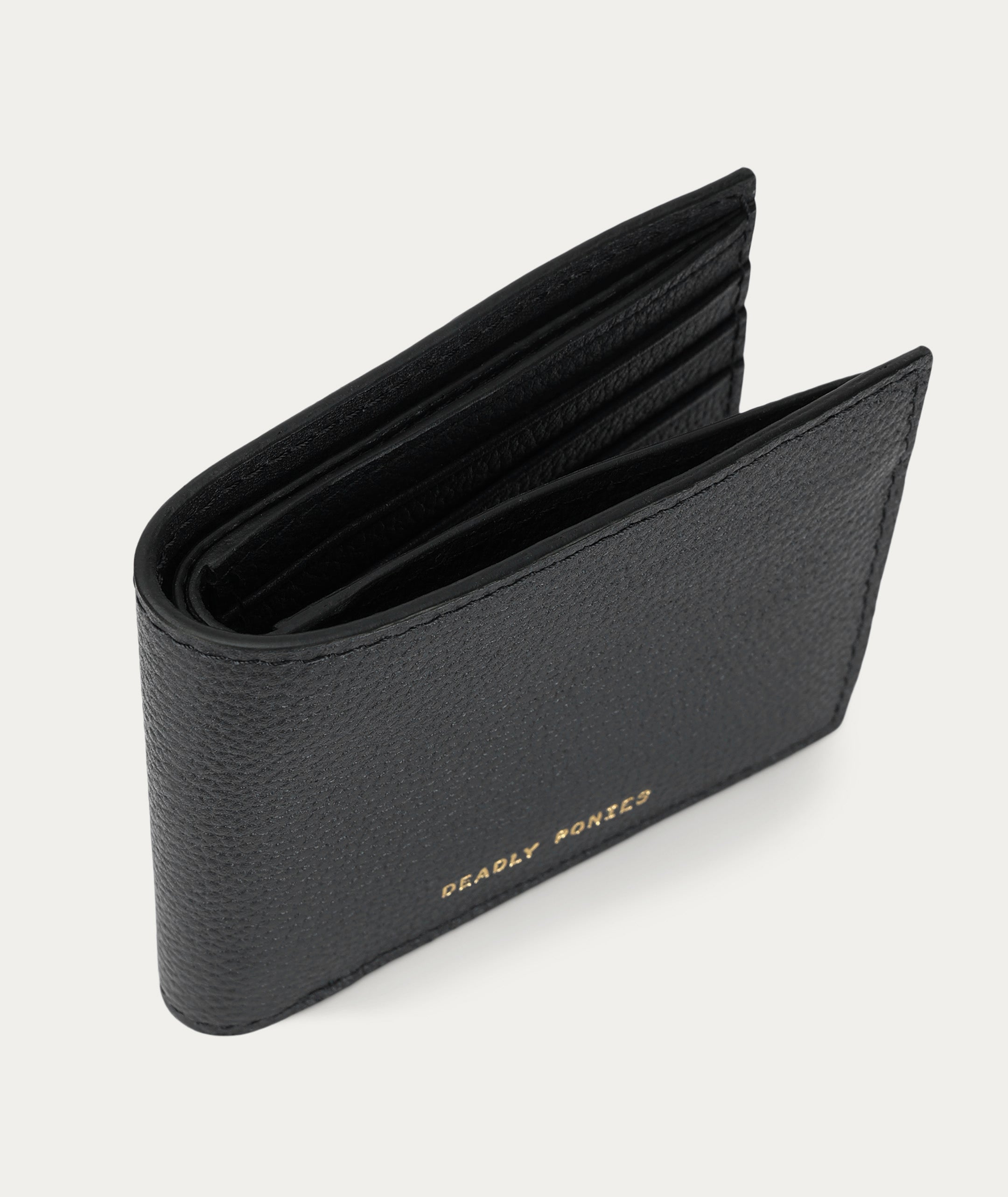 Flip Wallet - Black/Brass