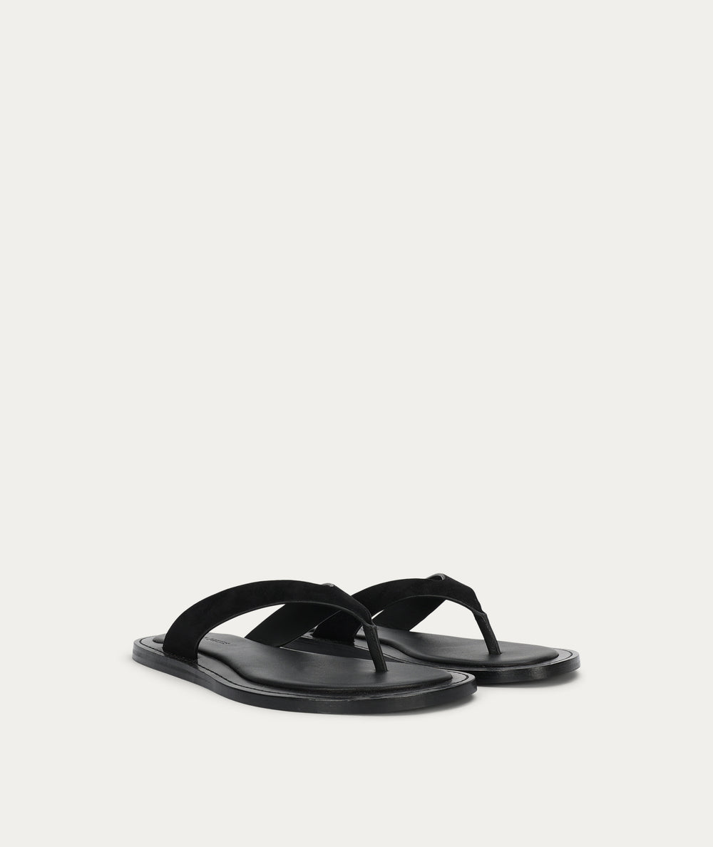 Helios Sandal - Black Suede