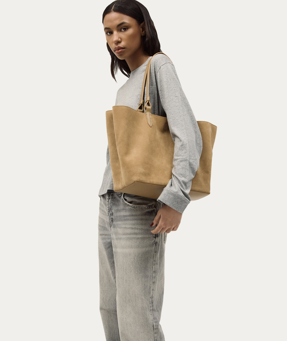 Large Bandit Tote - Oat Suede