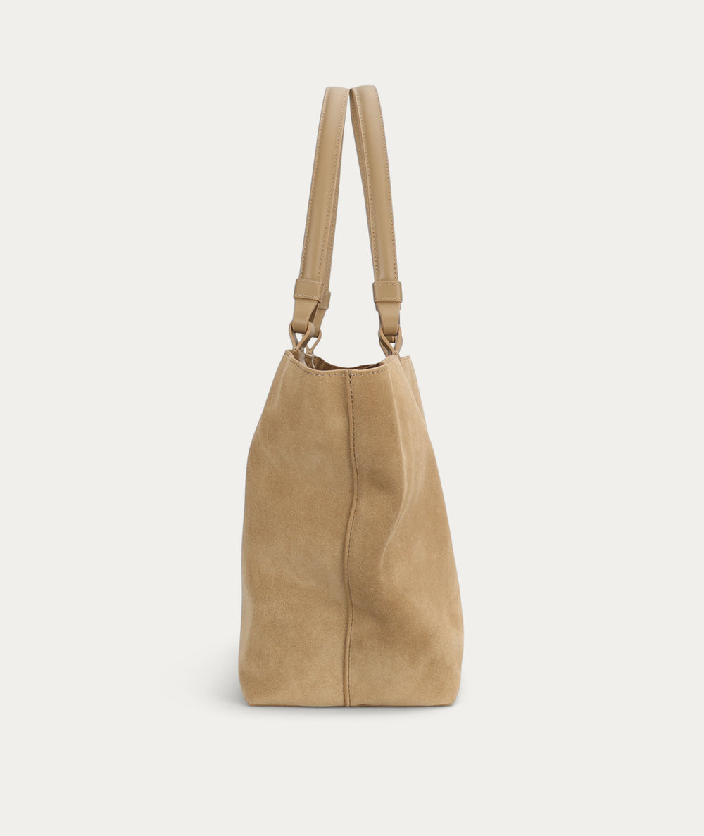 Large Bandit Tote - Oat Suede