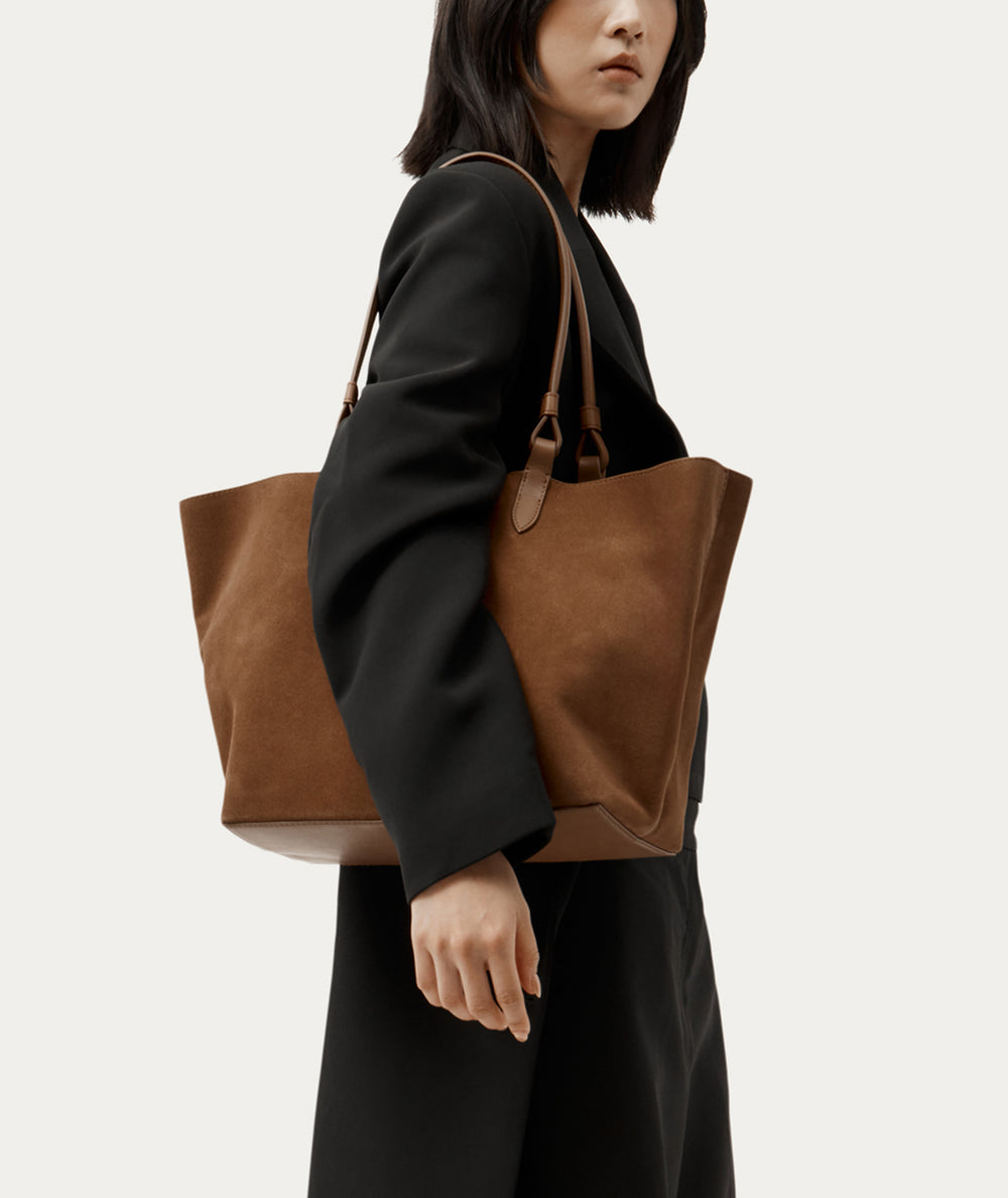 Large Bandit Tote - Hazel Suede