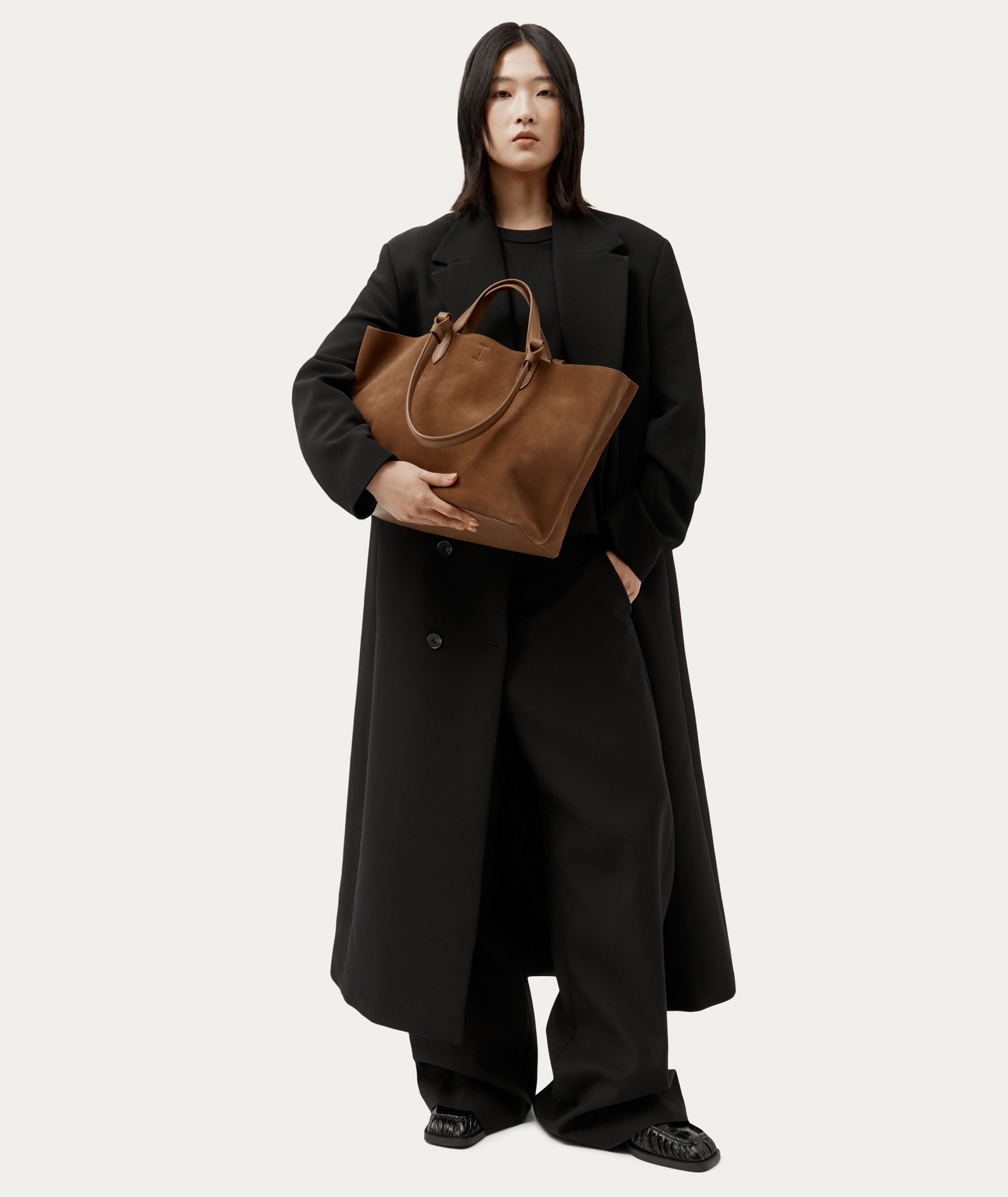 Large Bandit Tote - Hazel Suede