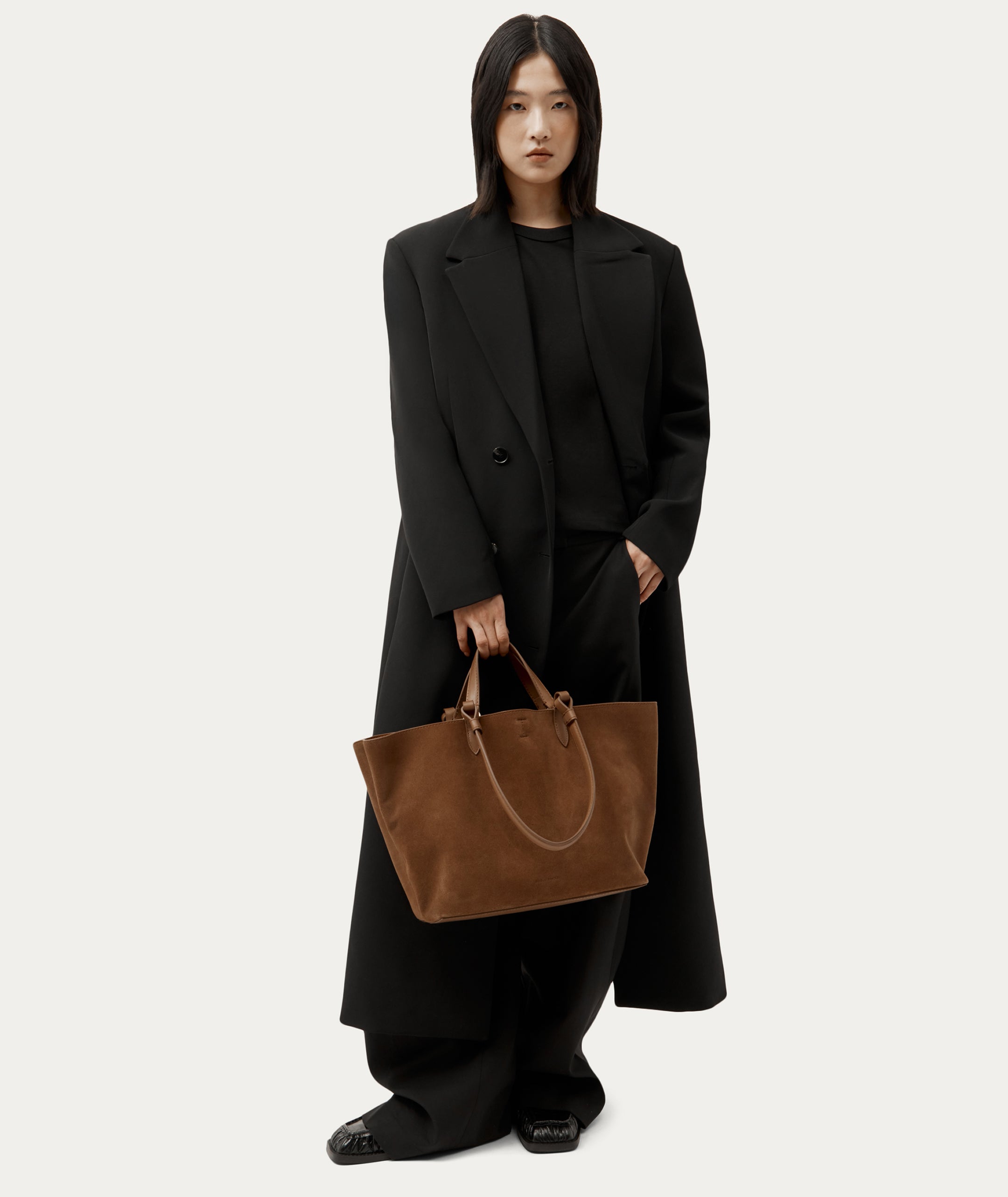 Large Bandit Tote - Hazel Suede
