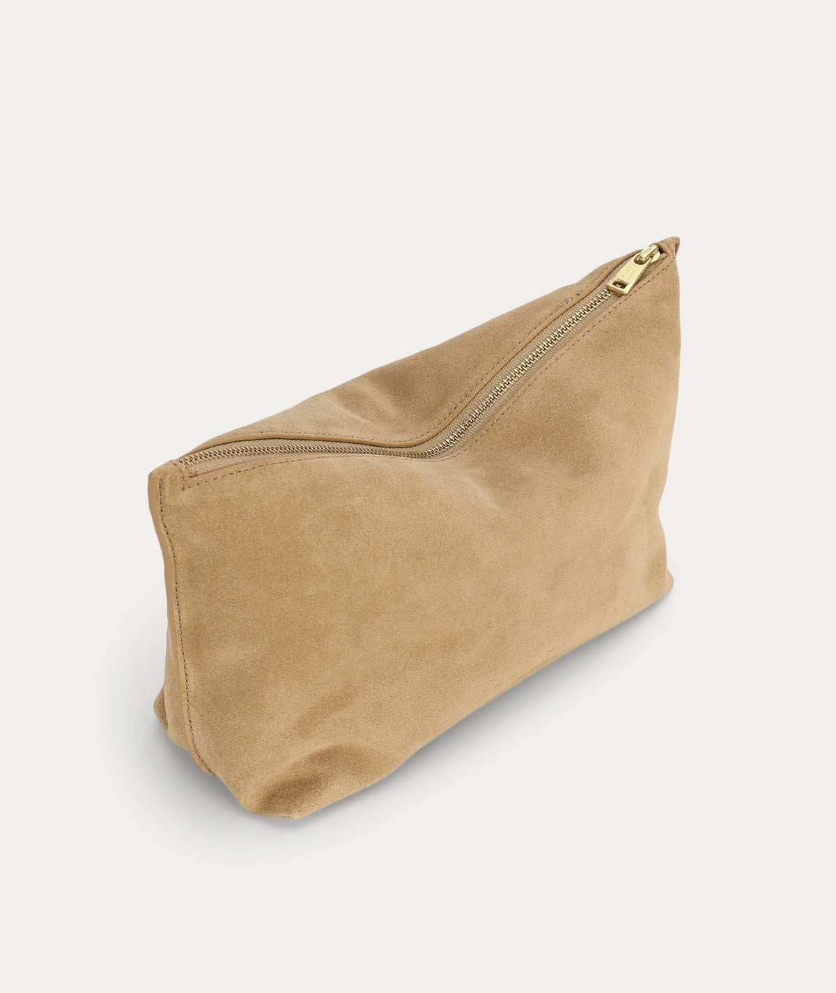 Large Poucher - Oat Suede