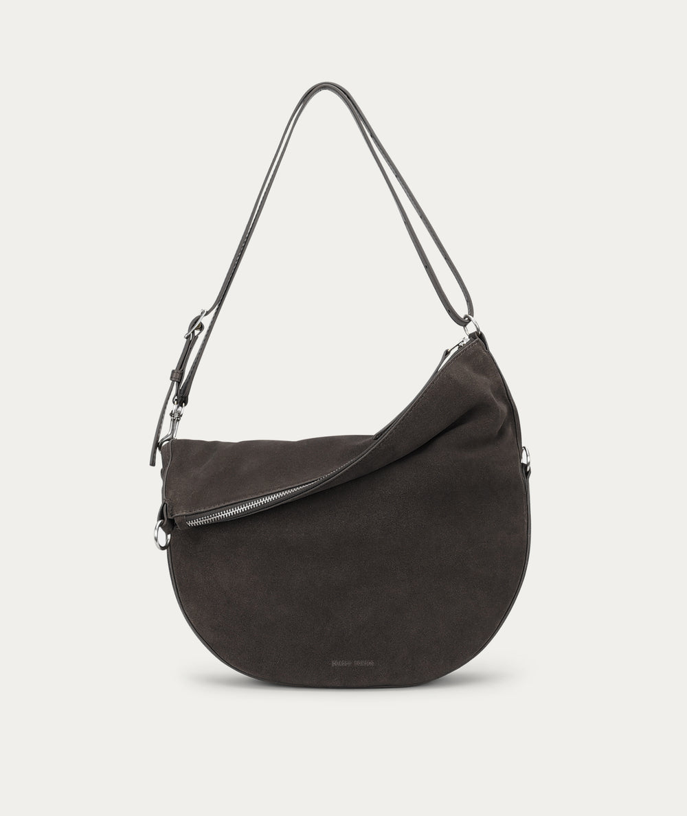 Leopard Hobo - Asphalt Suede