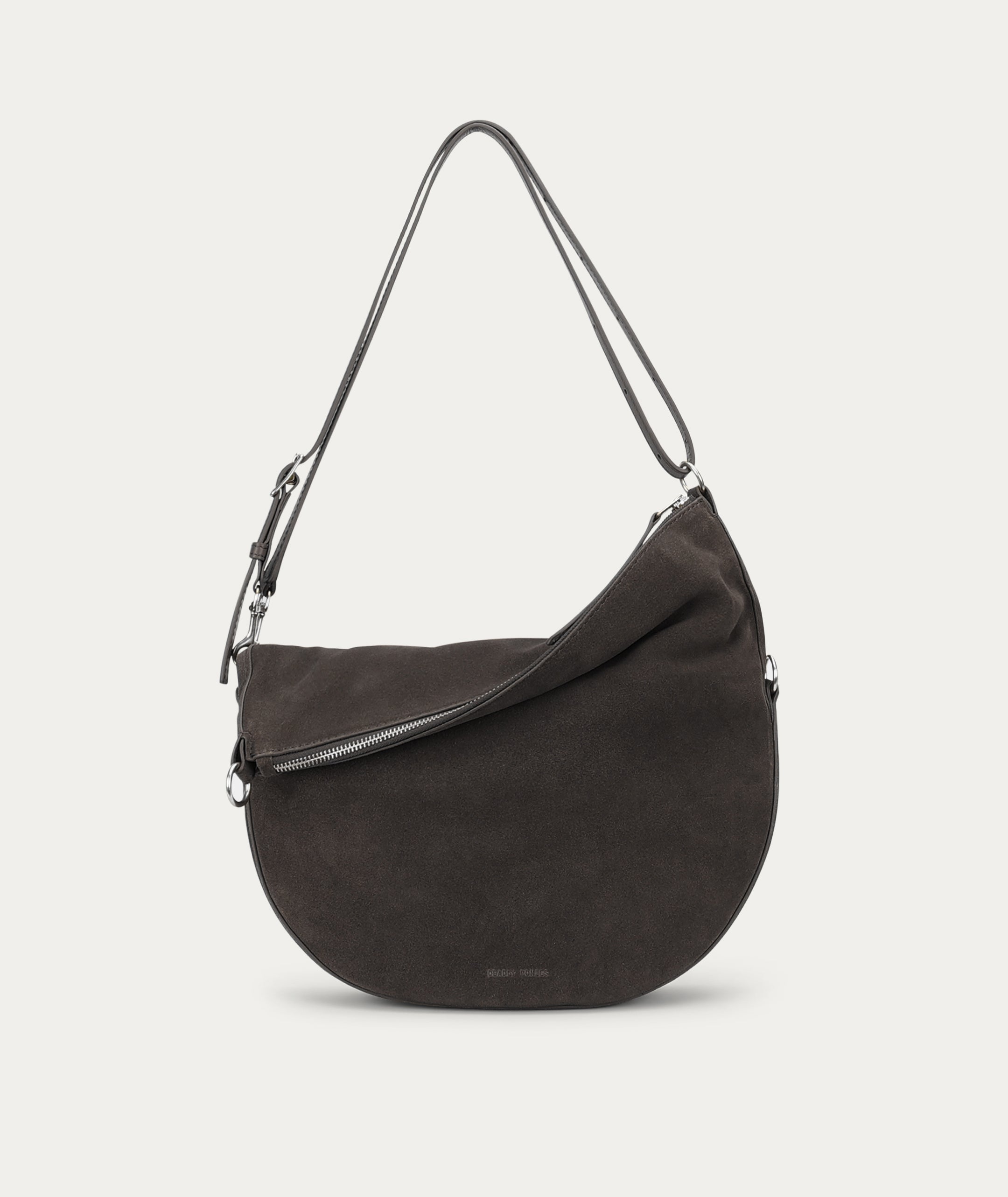 Leopard Hobo - Asphalt Suede