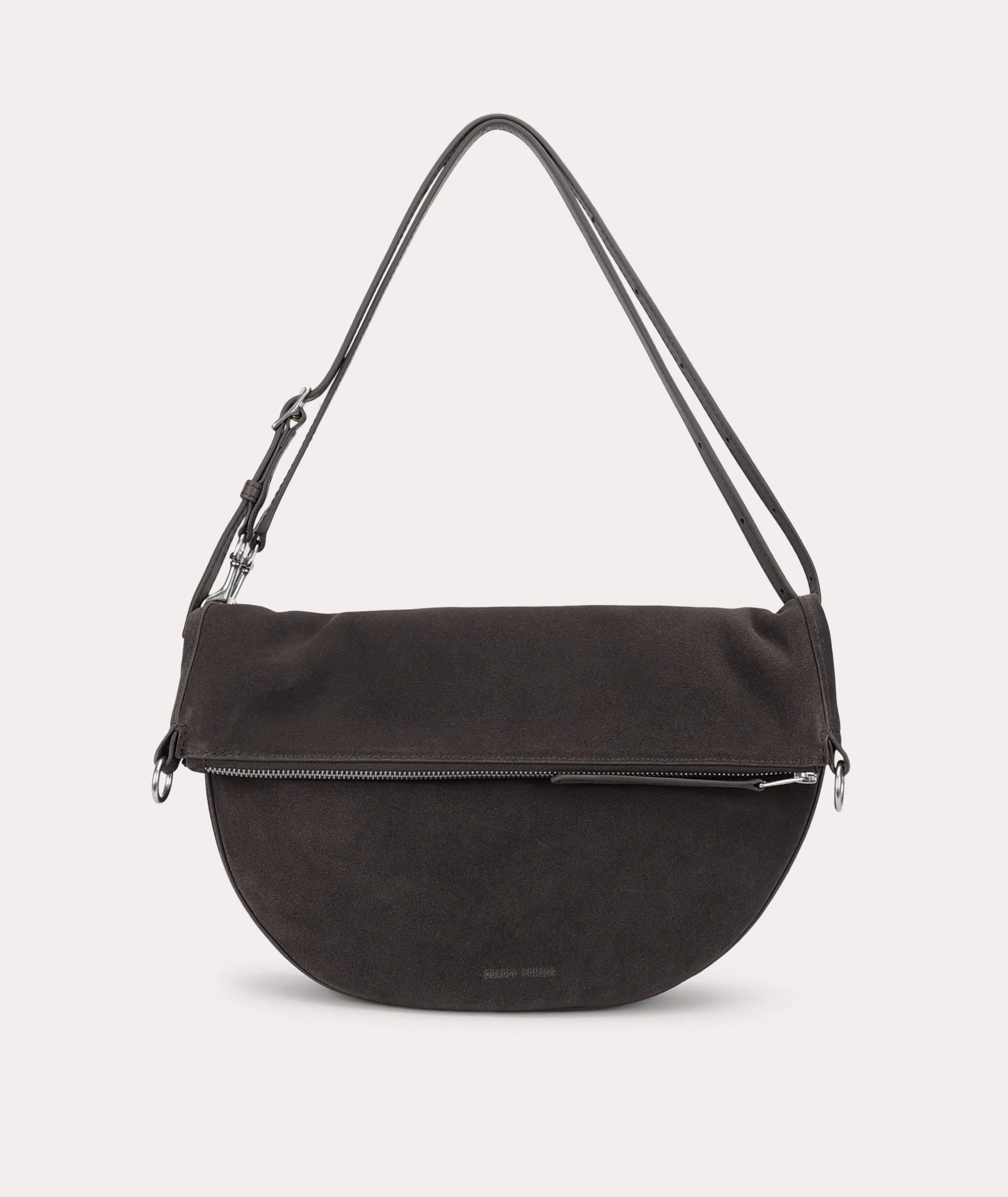 Leopard Hobo - Asphalt Suede
